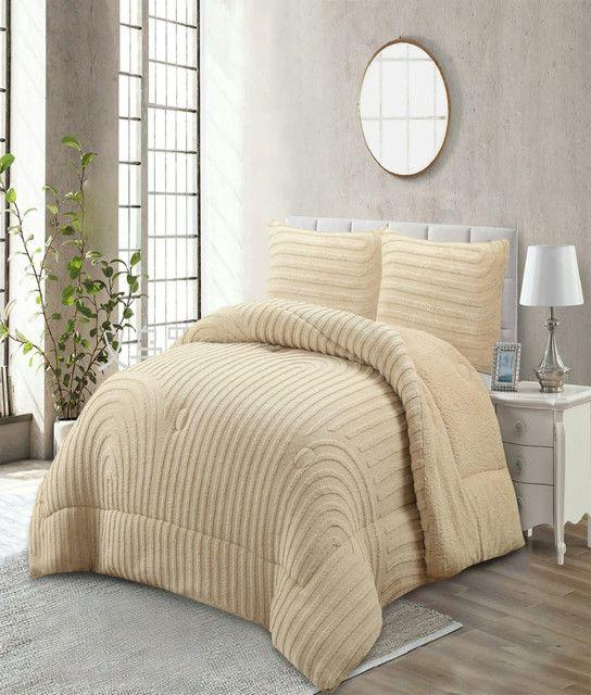 COBERTOR GRUESO PARA INVIERNO KING - SUPER KING BEIGE-2