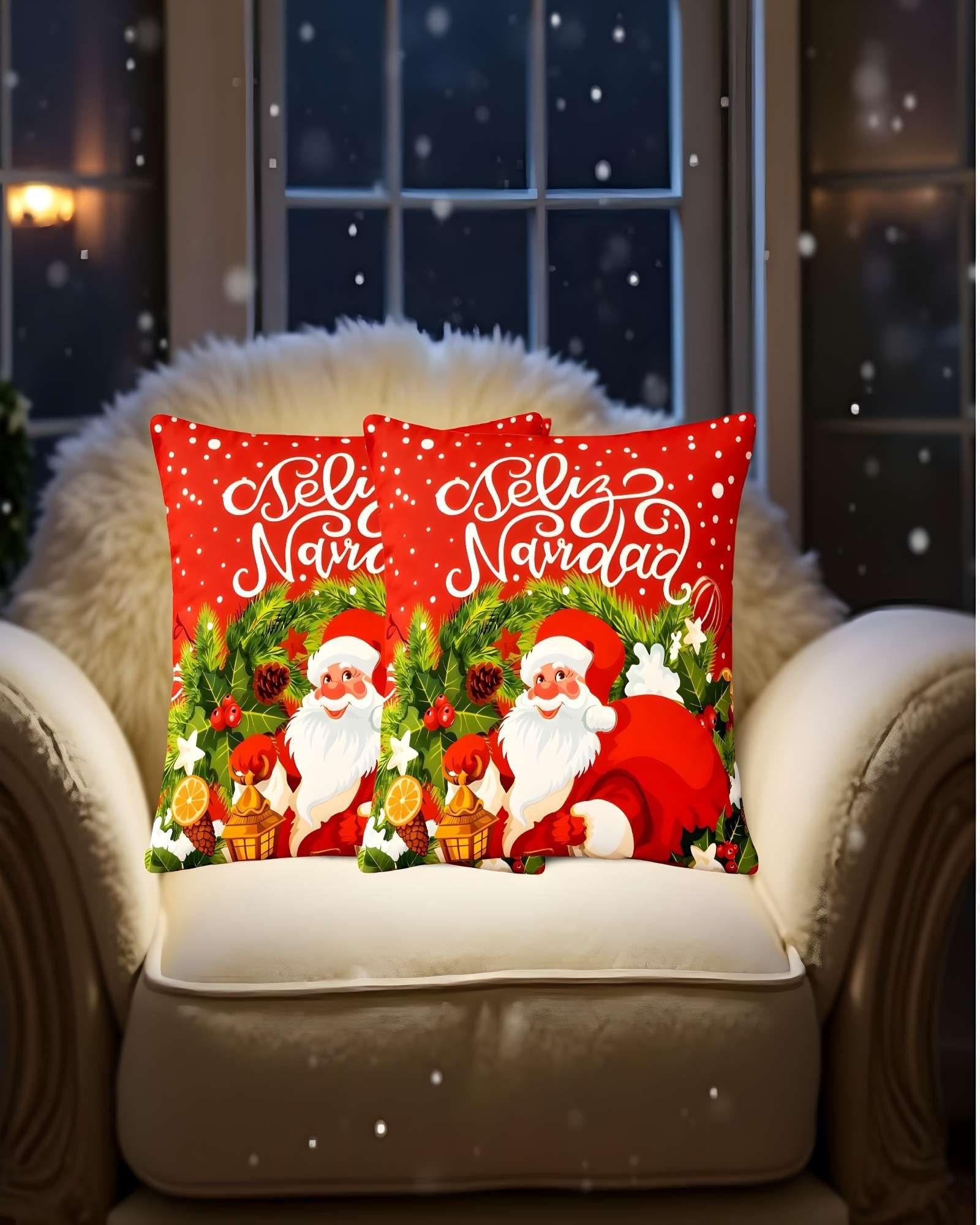 SET DE 2 FUNDAS DE COJINES DE NAVIDAD 45X45 CM A07-3