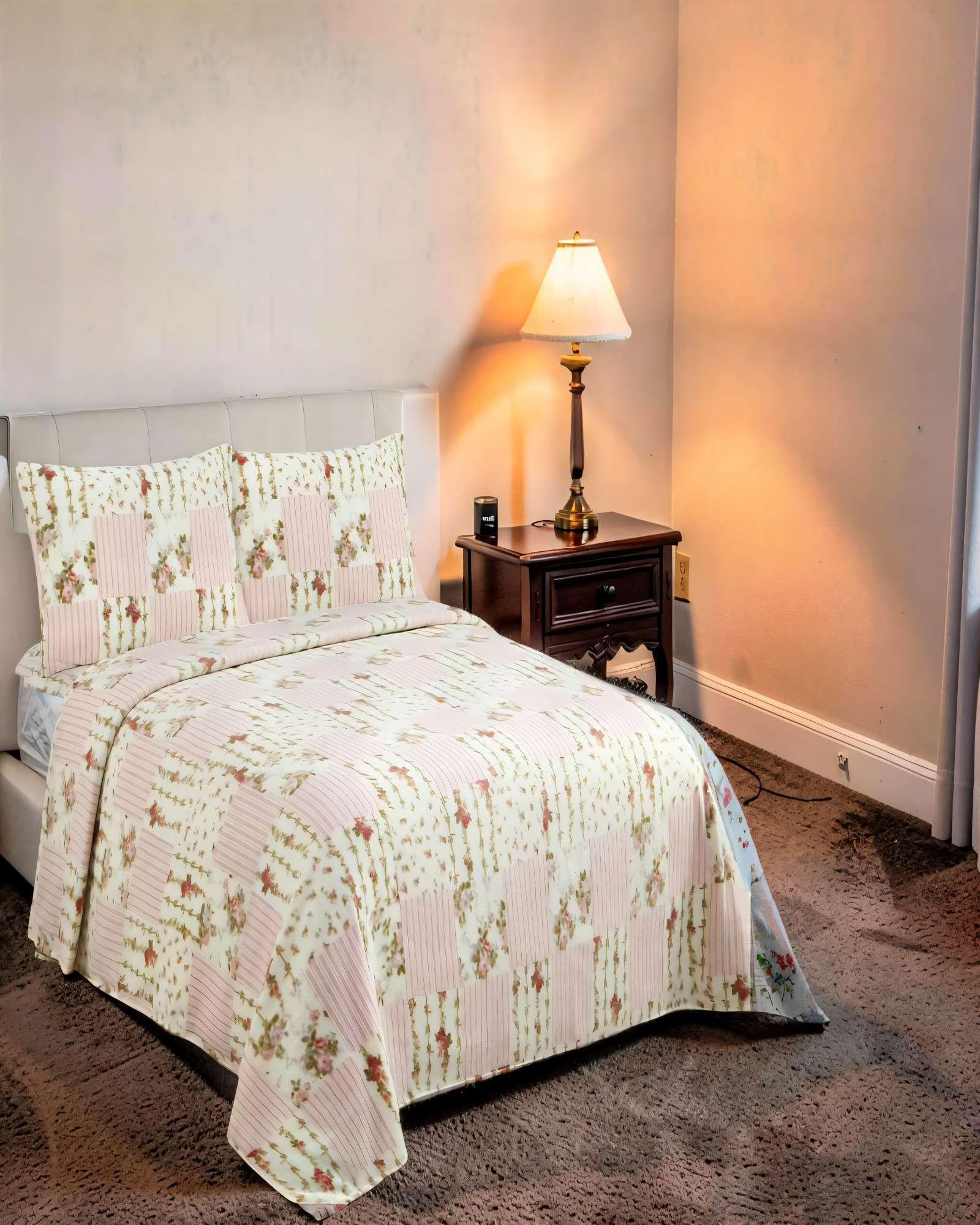 JUEGO DE SABANA POLAR 2 PLAZAS  CON DISEÑO 6-2