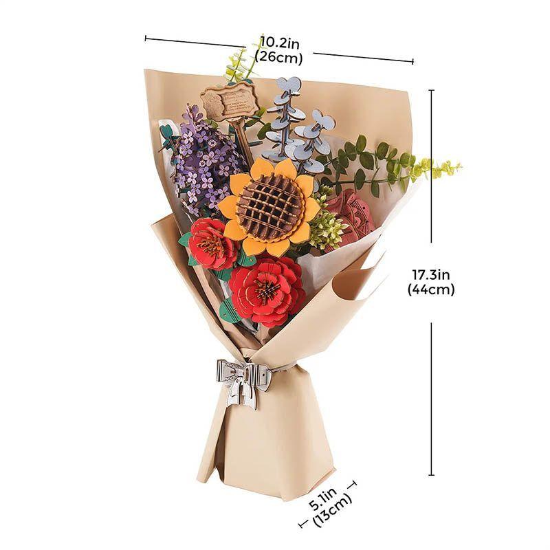 Flor de Madera Ramo de flores Rolife-4