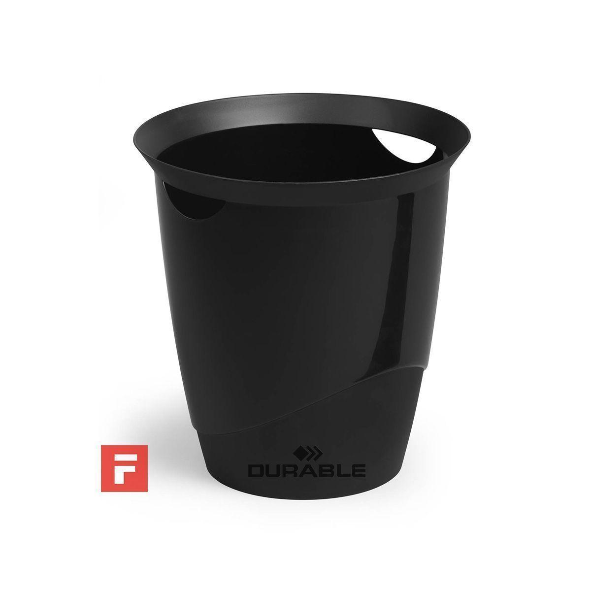Papelero de Oficina con Asas - Negro-7