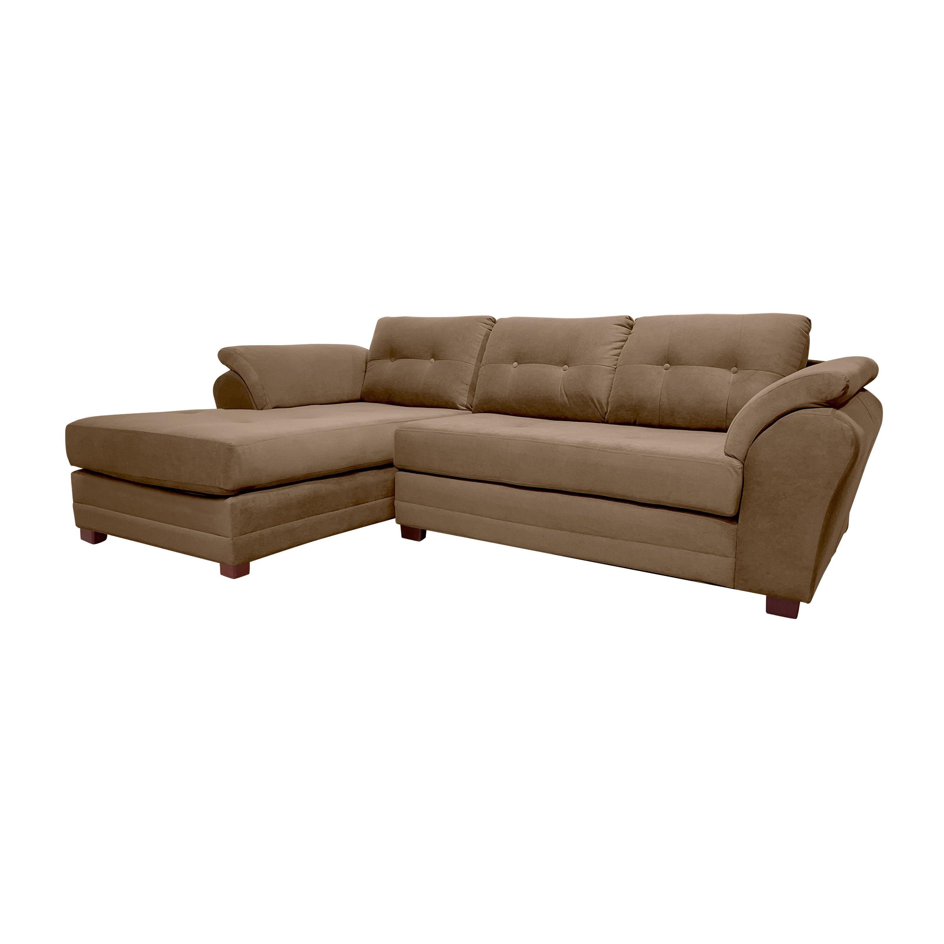 Sofa Seccional Samy 4 Cuerpos chocolate Izquierdo Resorte-2