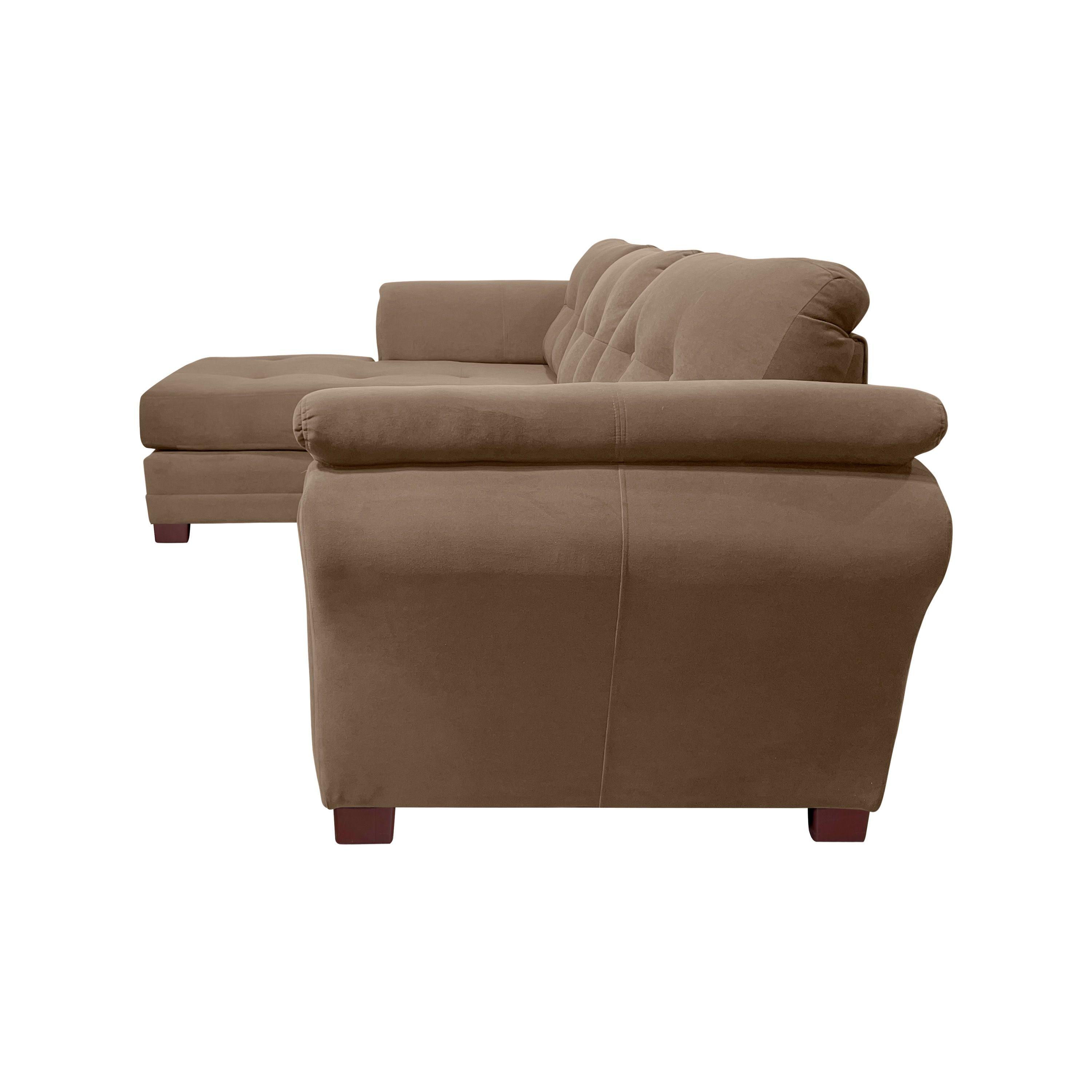 Sofa Seccional Samy 4 Cuerpos chocolate Izquierdo Resorte-3