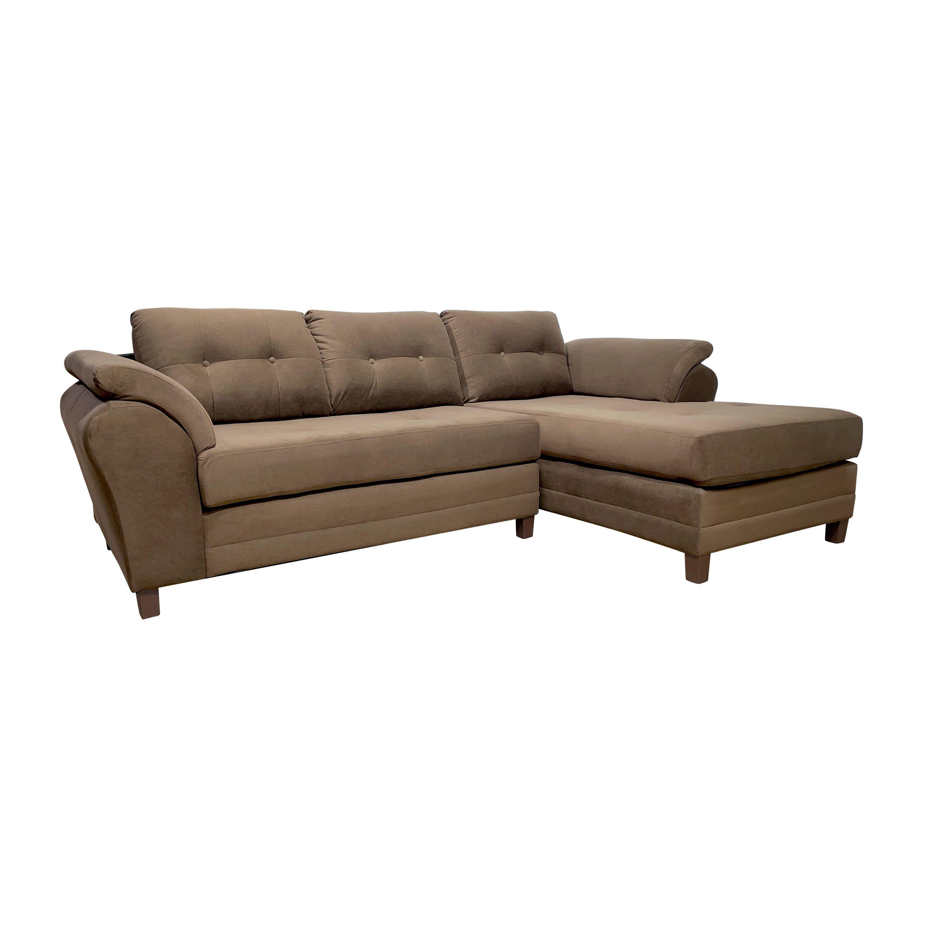 Sofa Seccional Samy 4 Cuerpos Chocolate Derecho Resorte-3