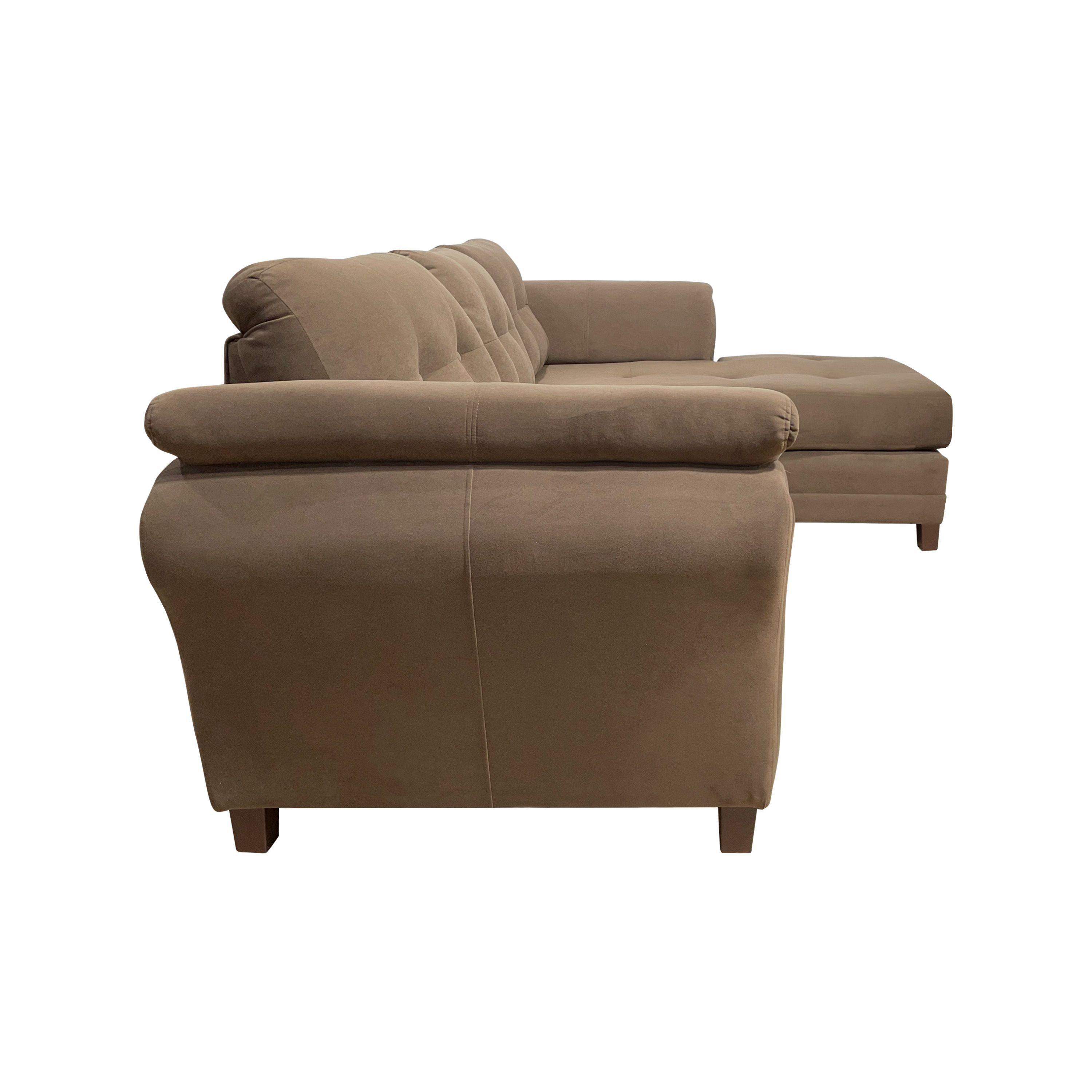 Sofa Seccional Samy 4 Cuerpos Chocolate Derecho Resorte-4