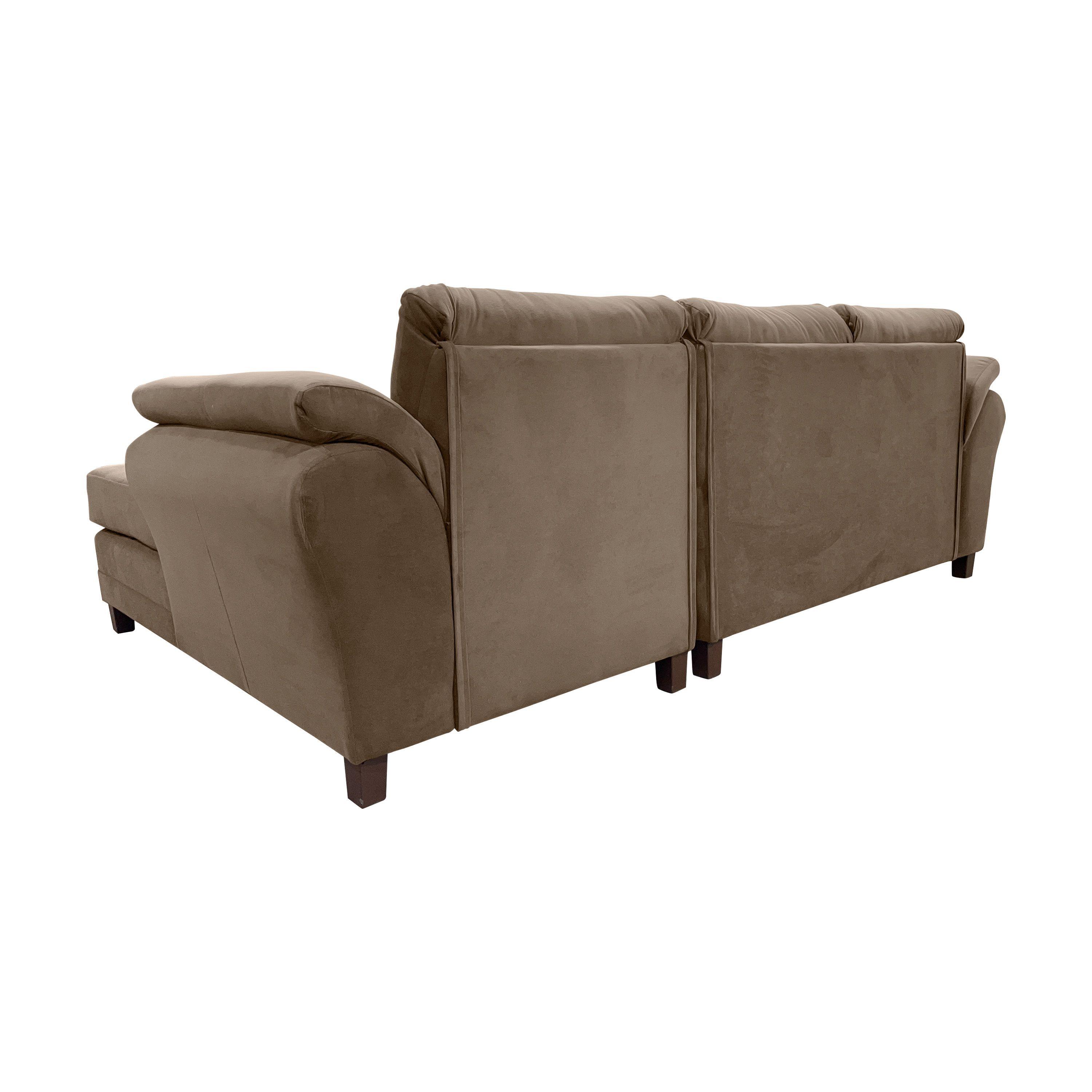 Sofa Seccional Samy 4 Cuerpos Chocolate Derecho Resorte-5