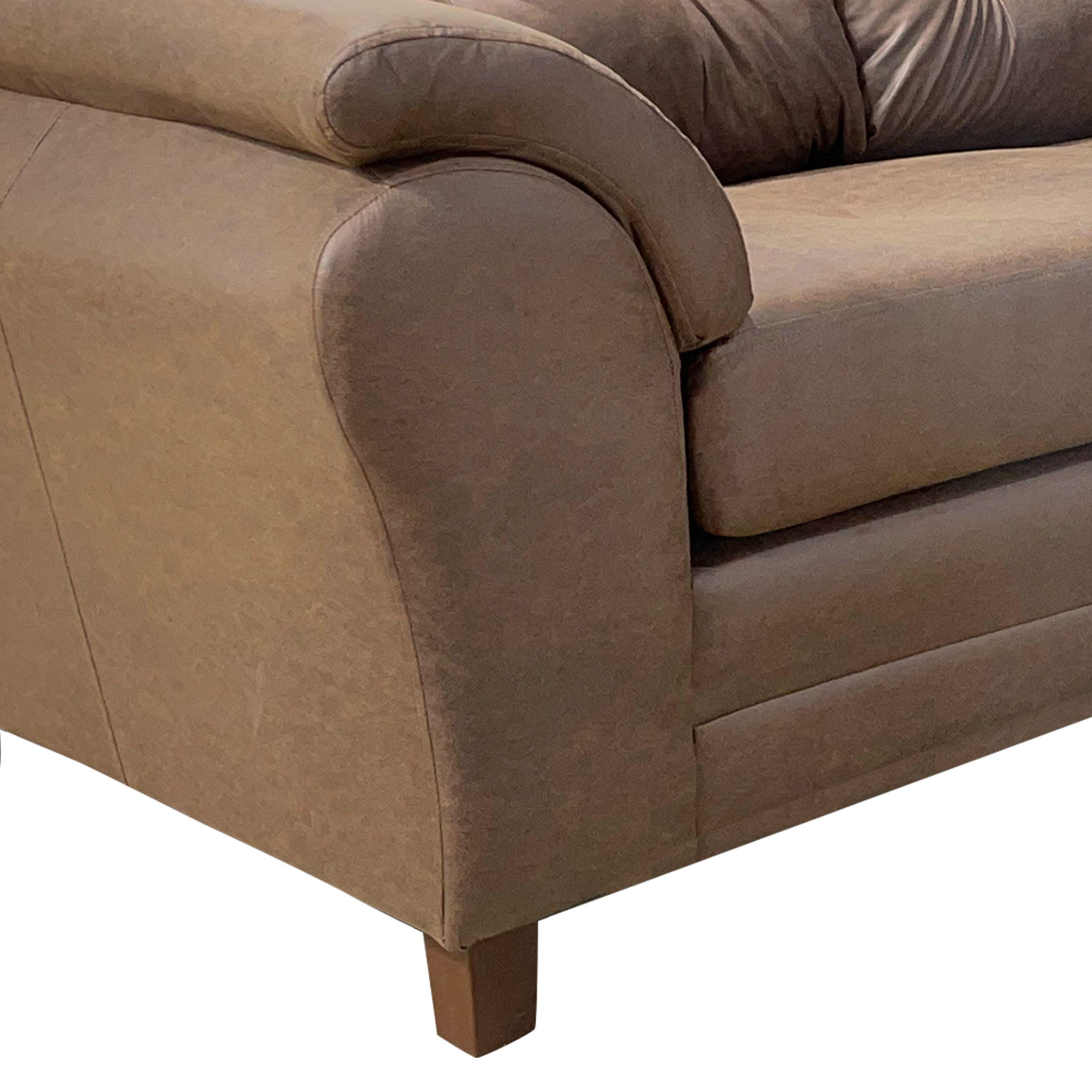 Sofa Seccional Samy 4 Cuerpos Tela Envejecida Camel Derecho Resorte-6