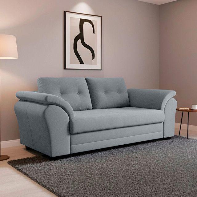SOFA SAMY 2 CUERPOS RESORTES FELPA GRIS-0