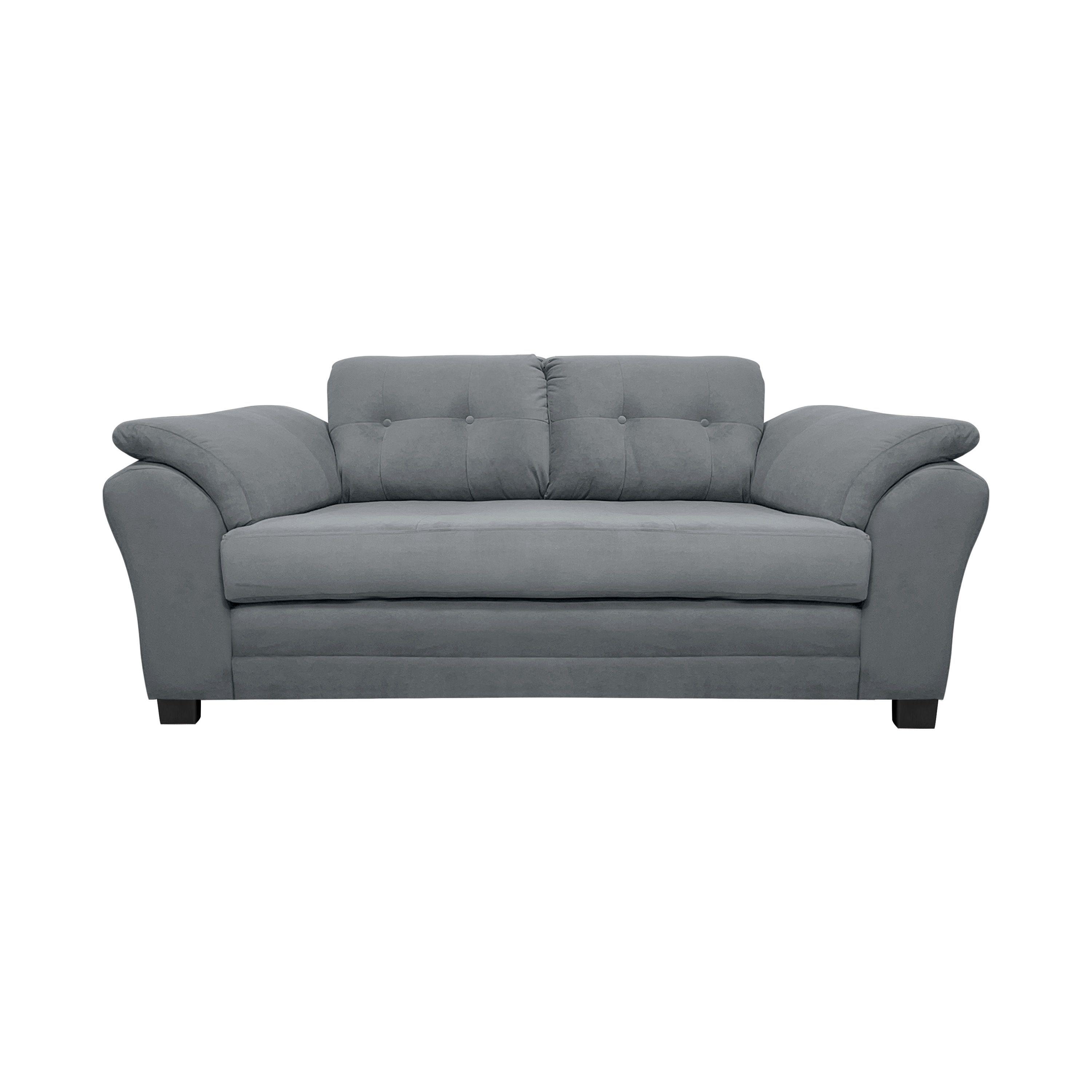 SOFA SAMY 2 CUERPOS RESORTES FELPA GRIS-1