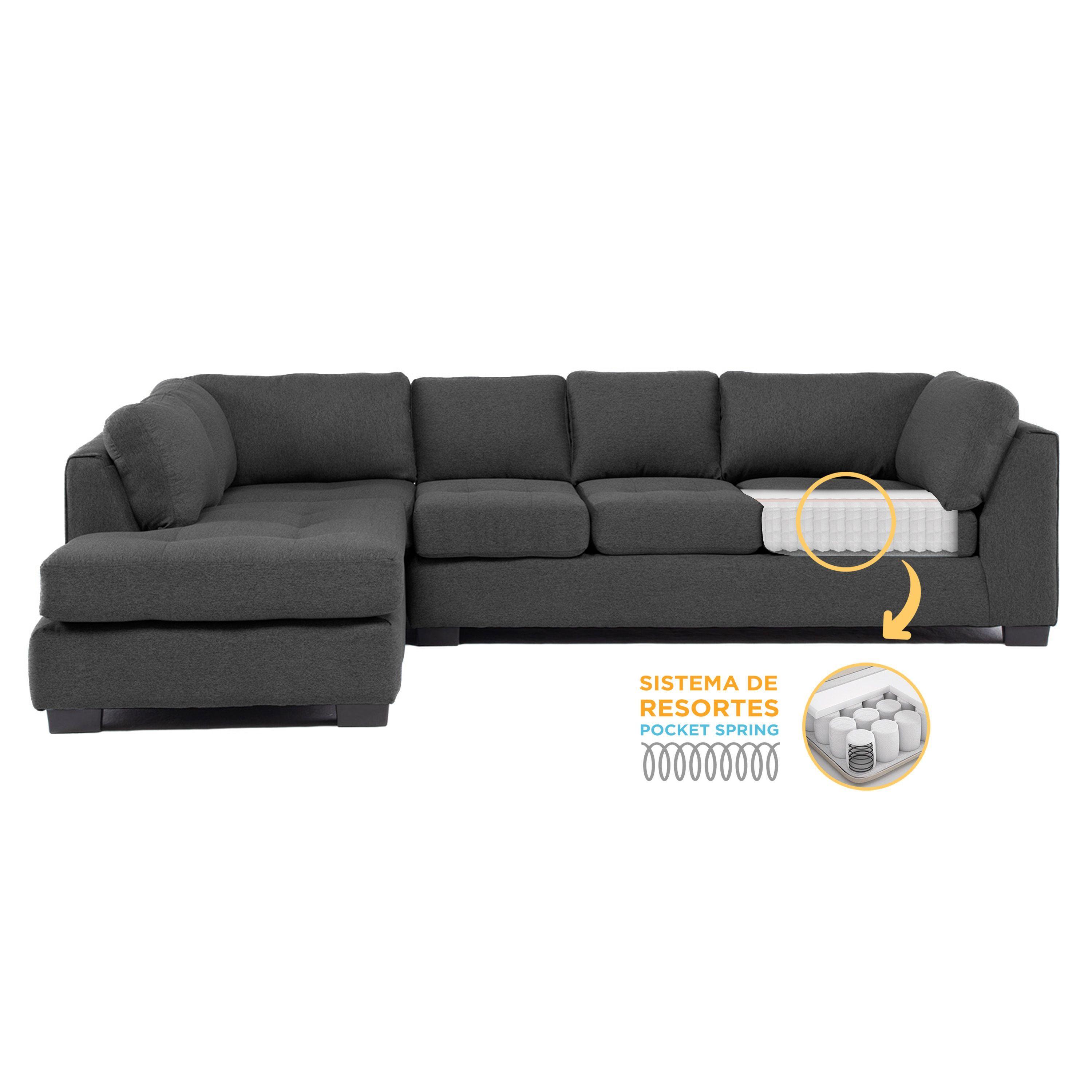 Sofa Seccional Londres 6 Cuerpos Lino Marengo Izquierdo Resortes-2