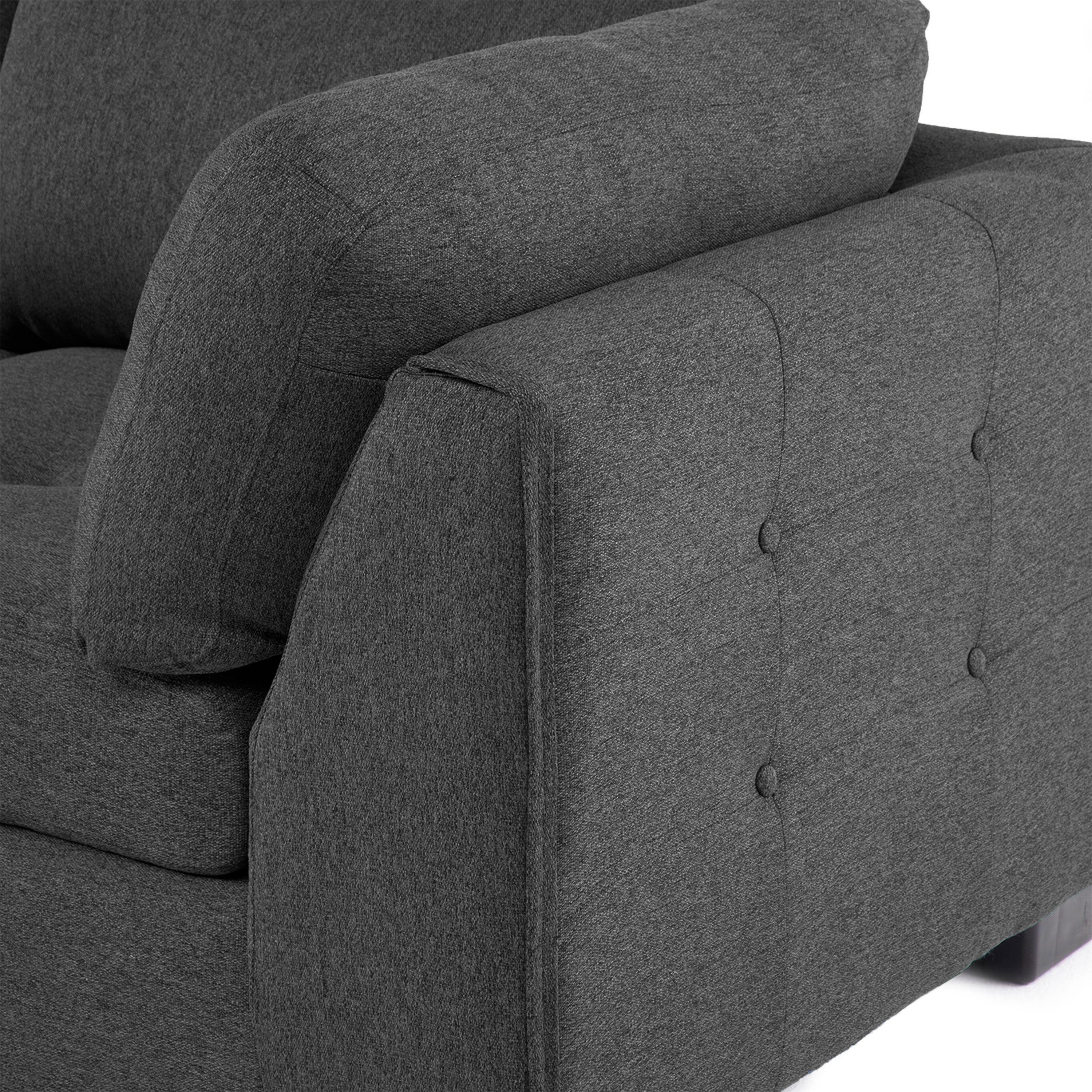 Sofa Seccional Londres 6 Cuerpos Lino Marengo Izquierdo Resortes-6