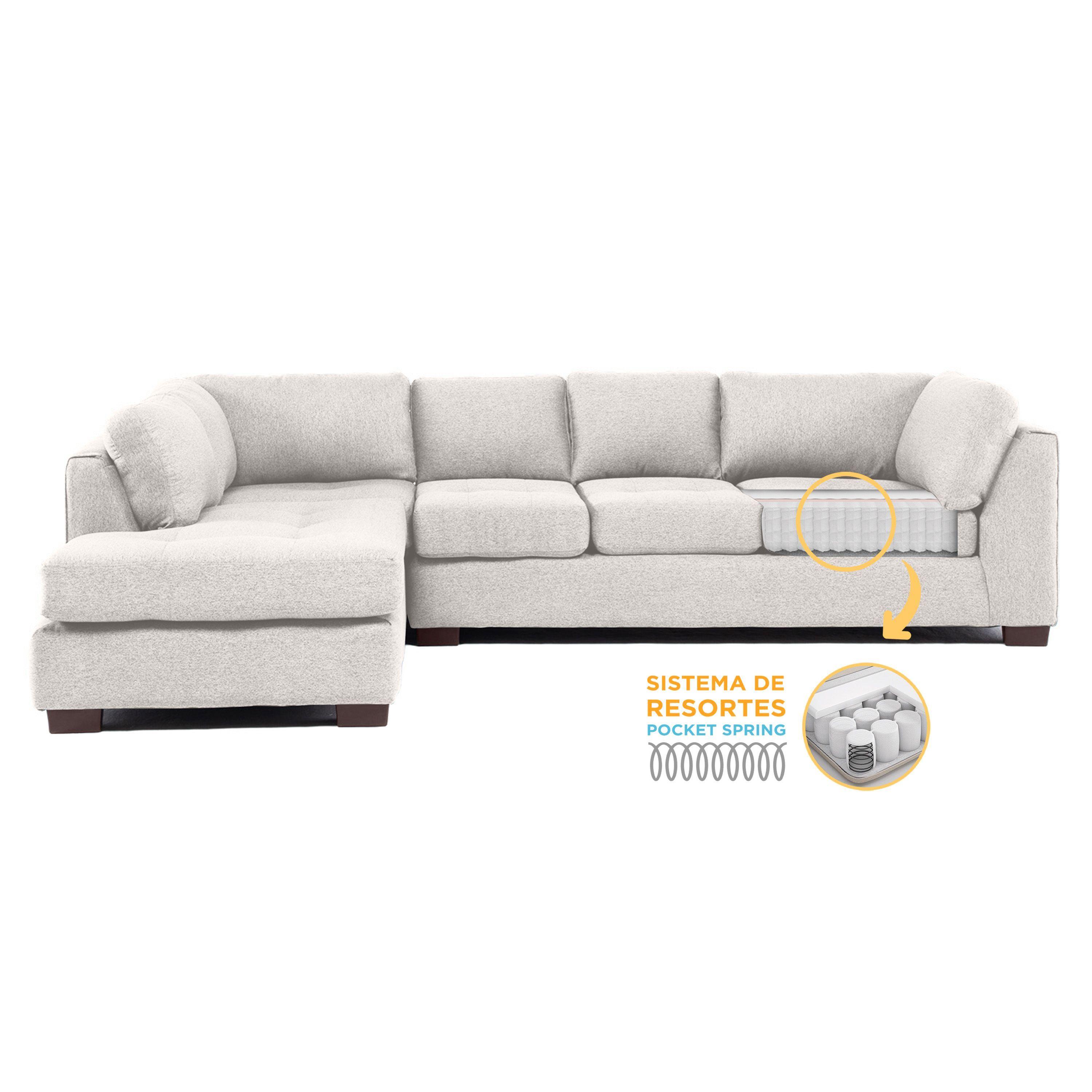 Sofa Seccional Londres 6 Cuerpos Lino Beige Izquierdo Resortes-2
