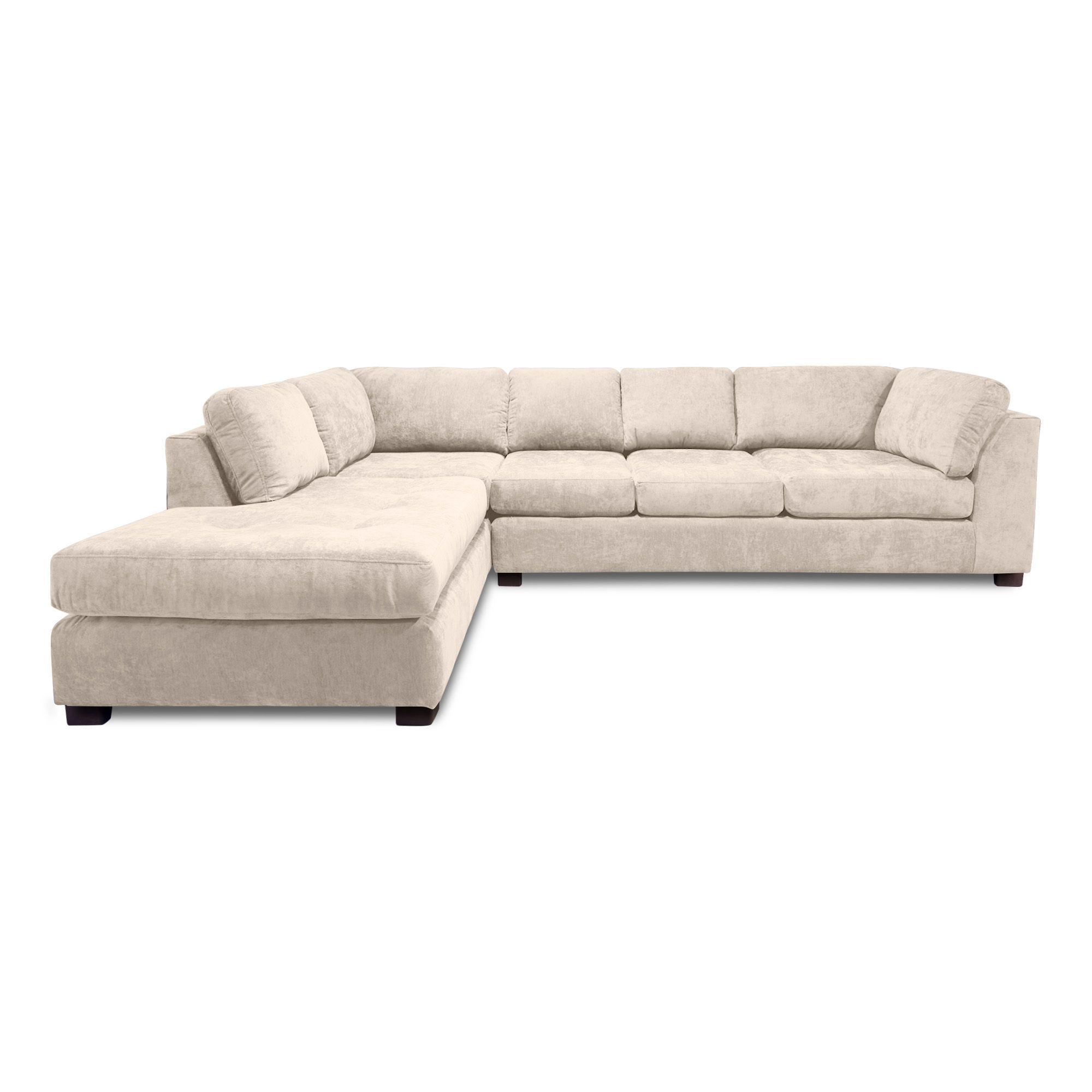 Sofa Seccional Londres 6 Cuerpos Chenille Beige Izquierdo Resortes-2