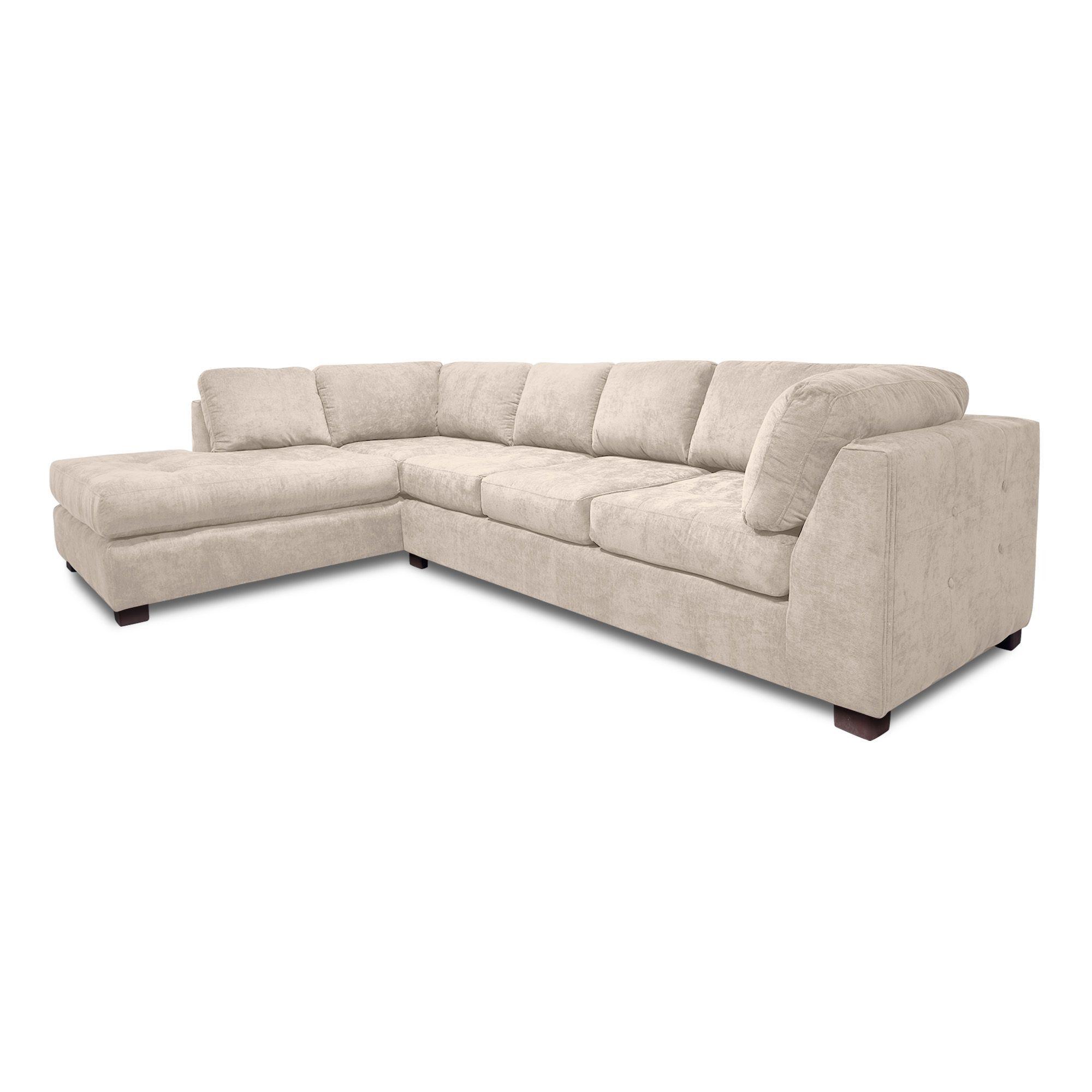 Sofa Seccional Londres 6 Cuerpos Chenille Beige Izquierdo Resortes-3