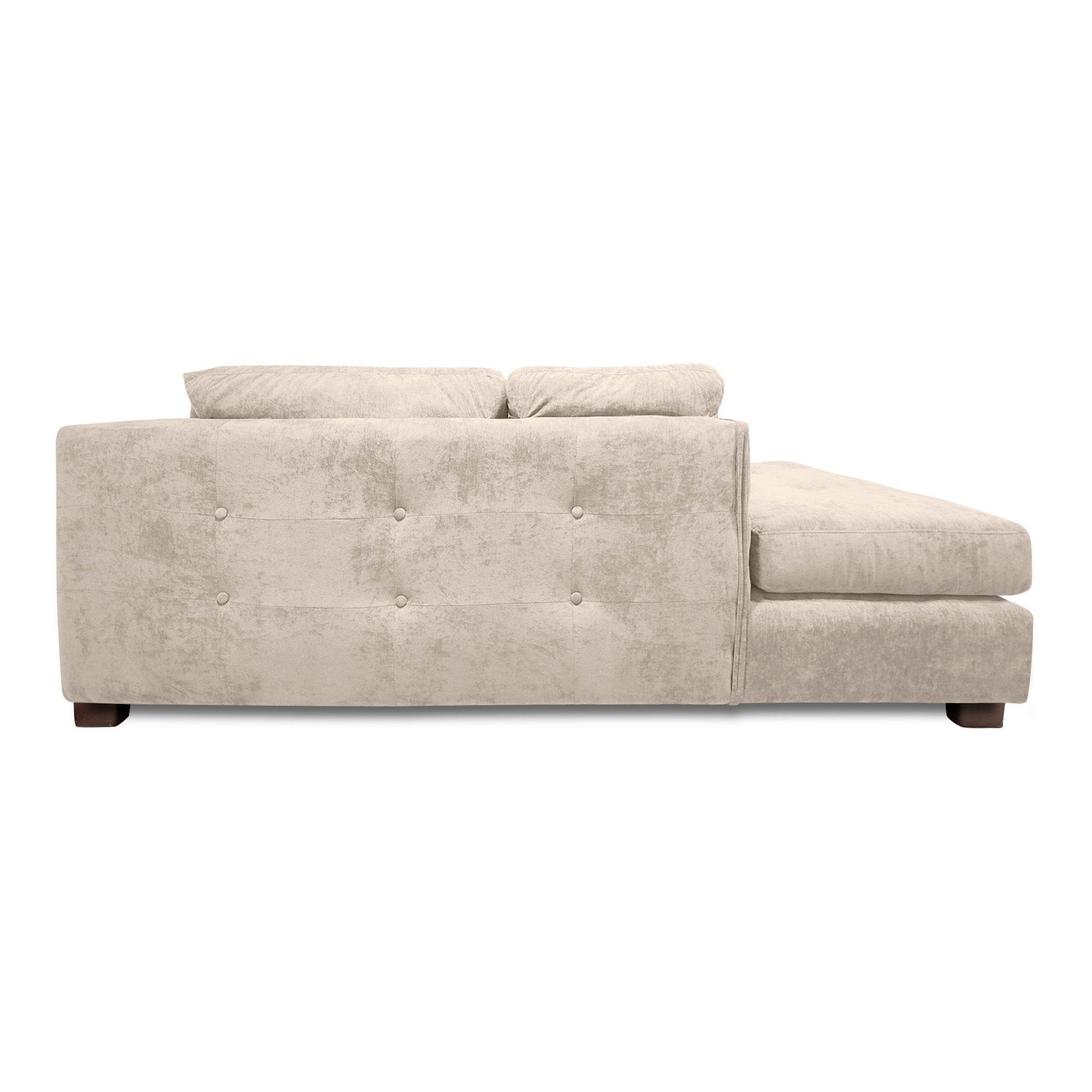Sofa Seccional Londres 6 Cuerpos Chenille Beige Izquierdo Resortes-5