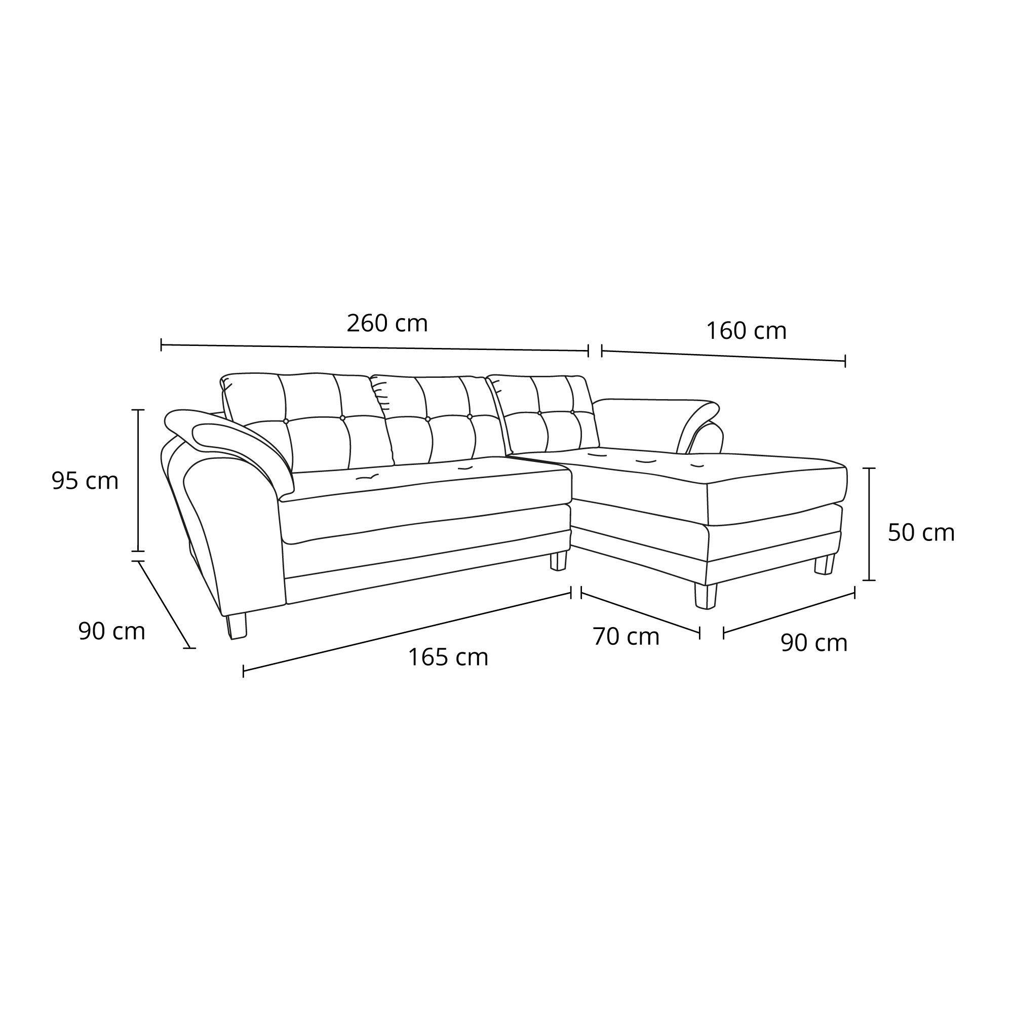 Sofa Seccional Samy 4 Cuerpos Azul Petroleo Derecho Resorte-7