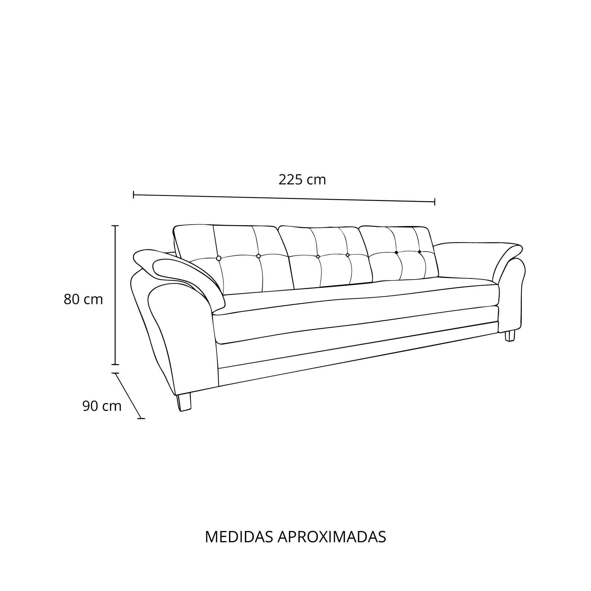 SOFA SAMY 3CUERPOS RESORTES FELPA GRIS-5