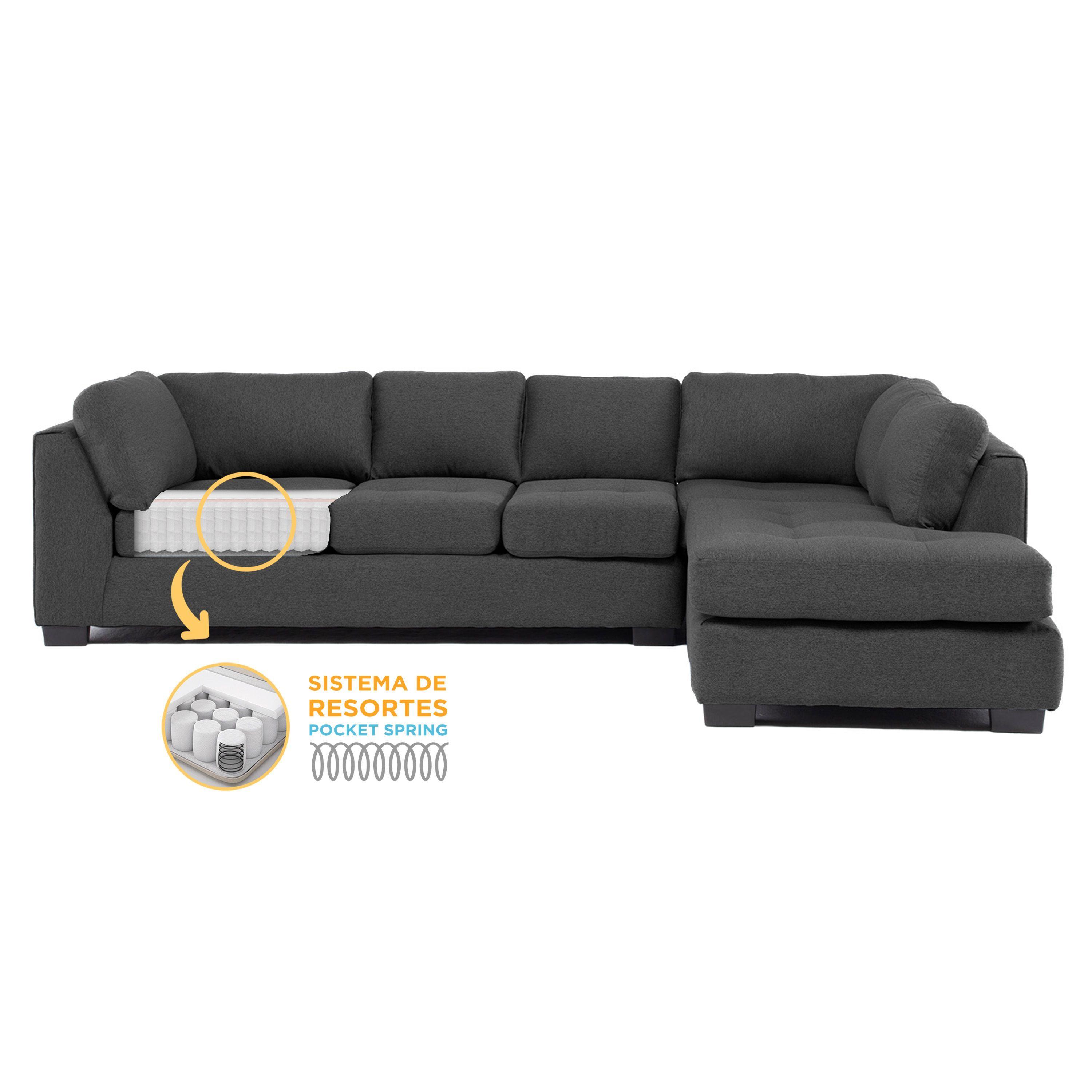 Sofa Seccional Londres 6 Cuerpos Lino Marengo Derecho Resortes-2