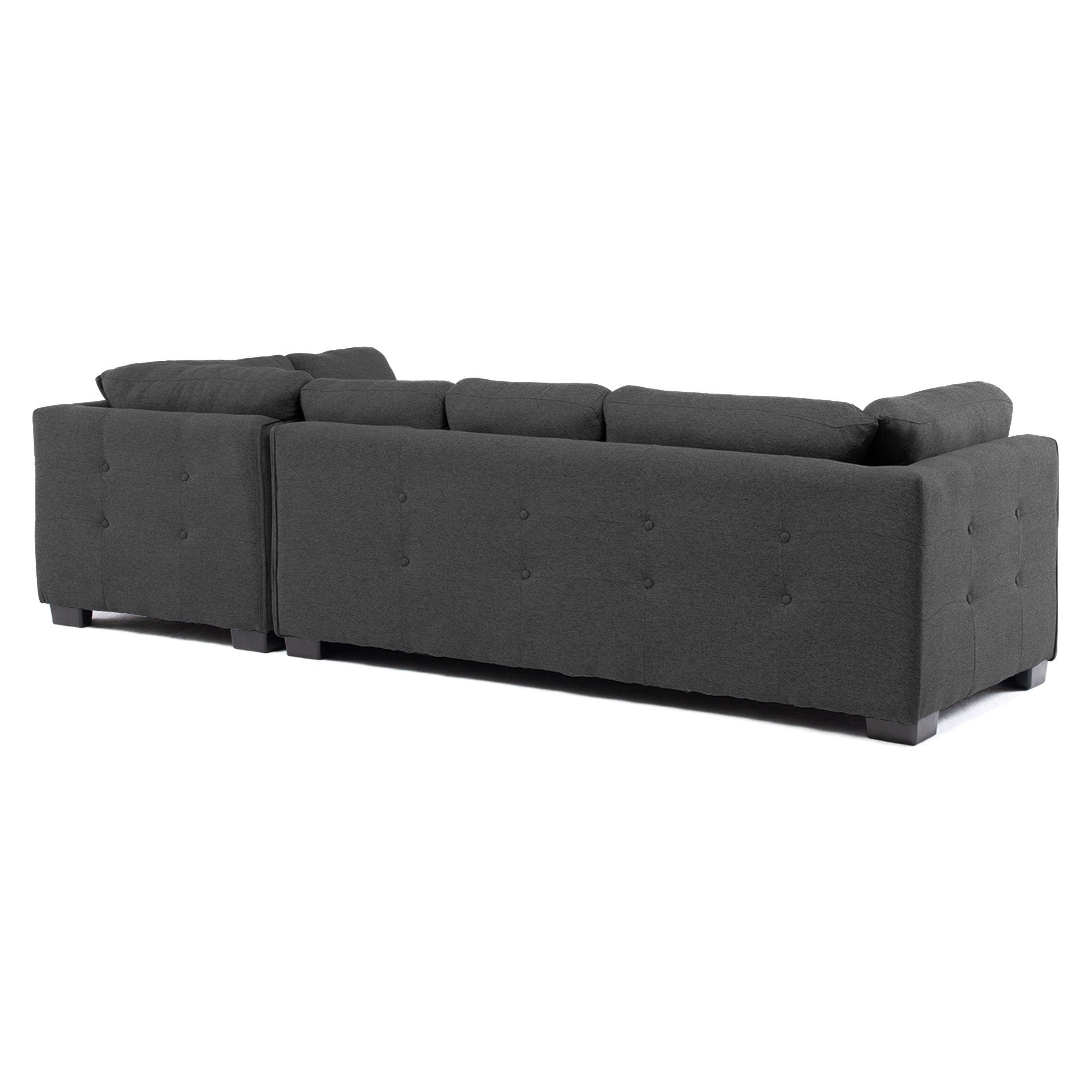 Sofa Seccional Londres 6 Cuerpos Lino Marengo Derecho Resortes-5