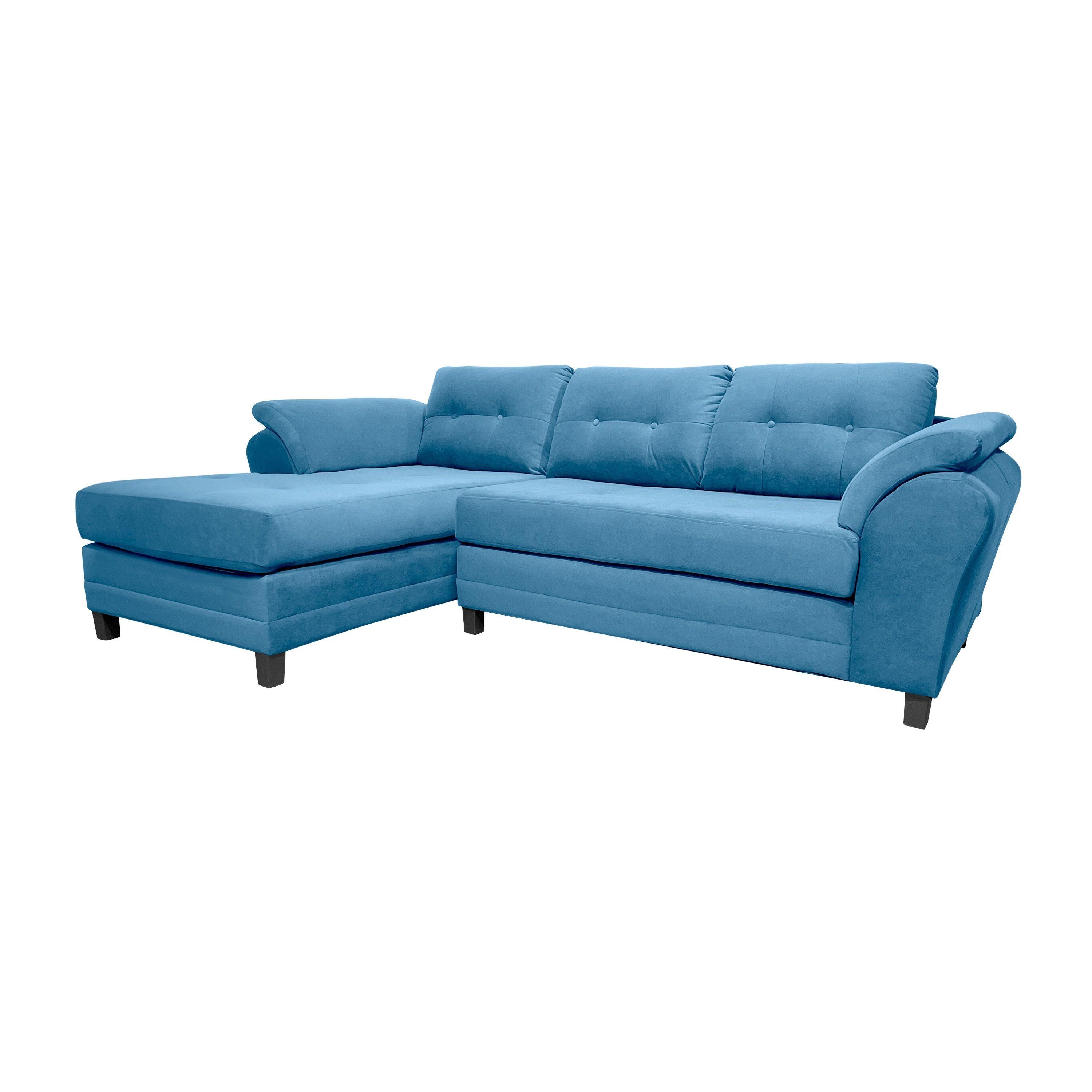 Sofa Seccional Samy 4 Cuerpos Azul Petroleo Izquierdo Resorte-3