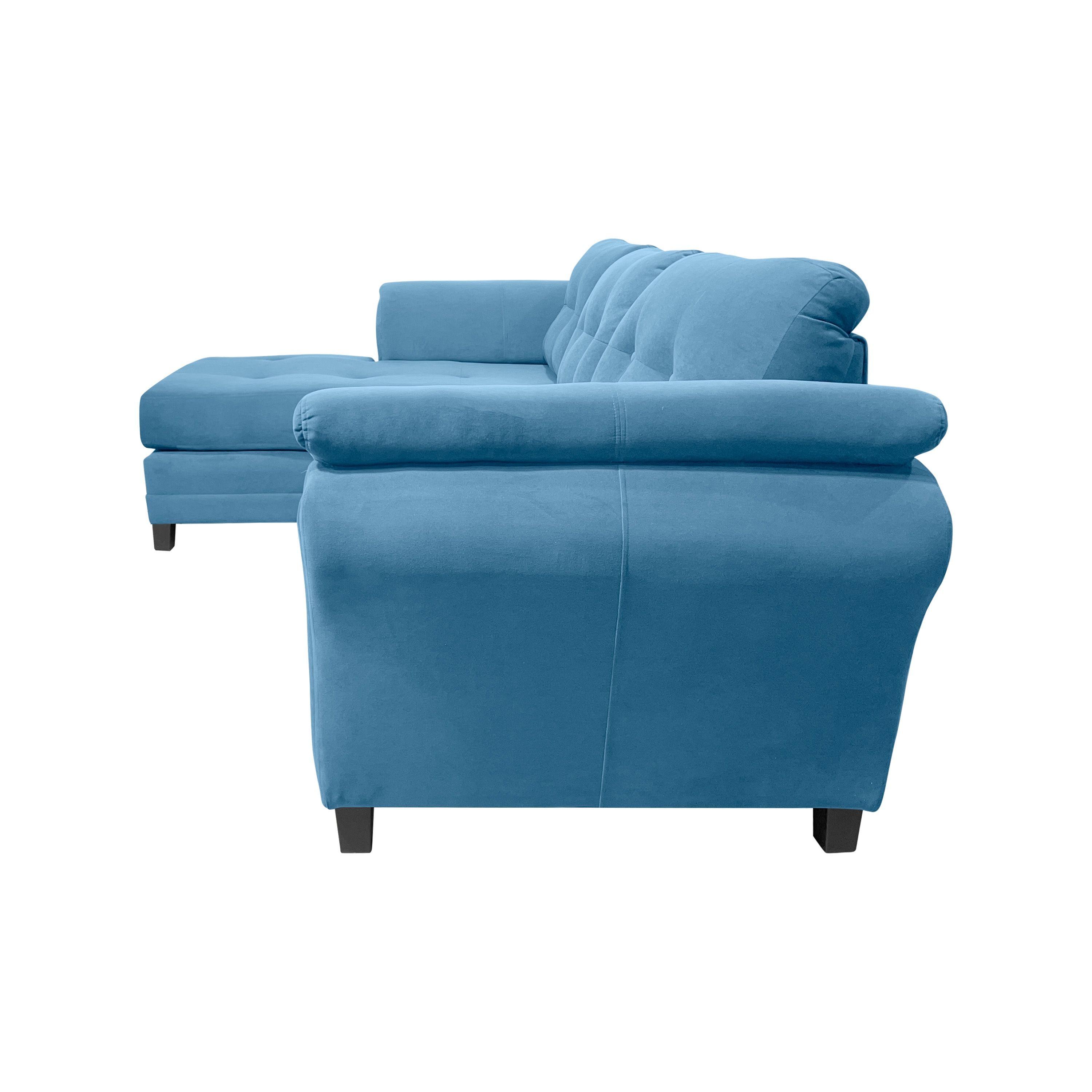 Sofa Seccional Samy 4 Cuerpos Azul Petroleo Izquierdo Resorte-4