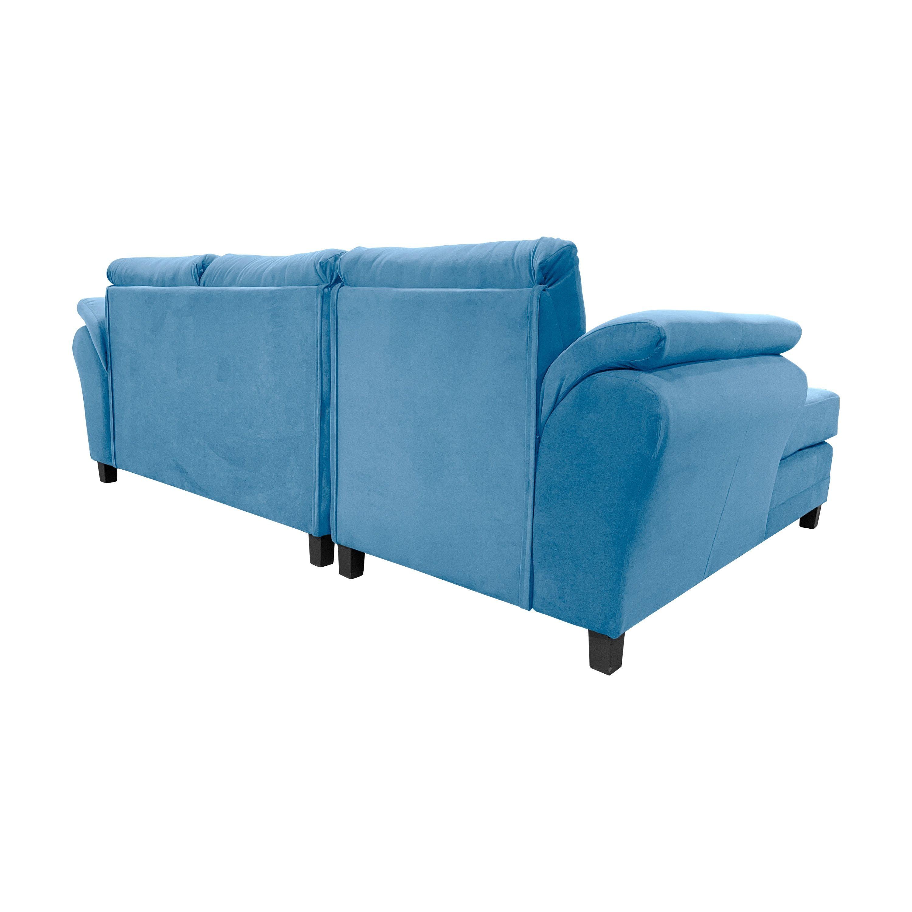 Sofa Seccional Samy 4 Cuerpos Azul Petroleo Izquierdo Resorte-5