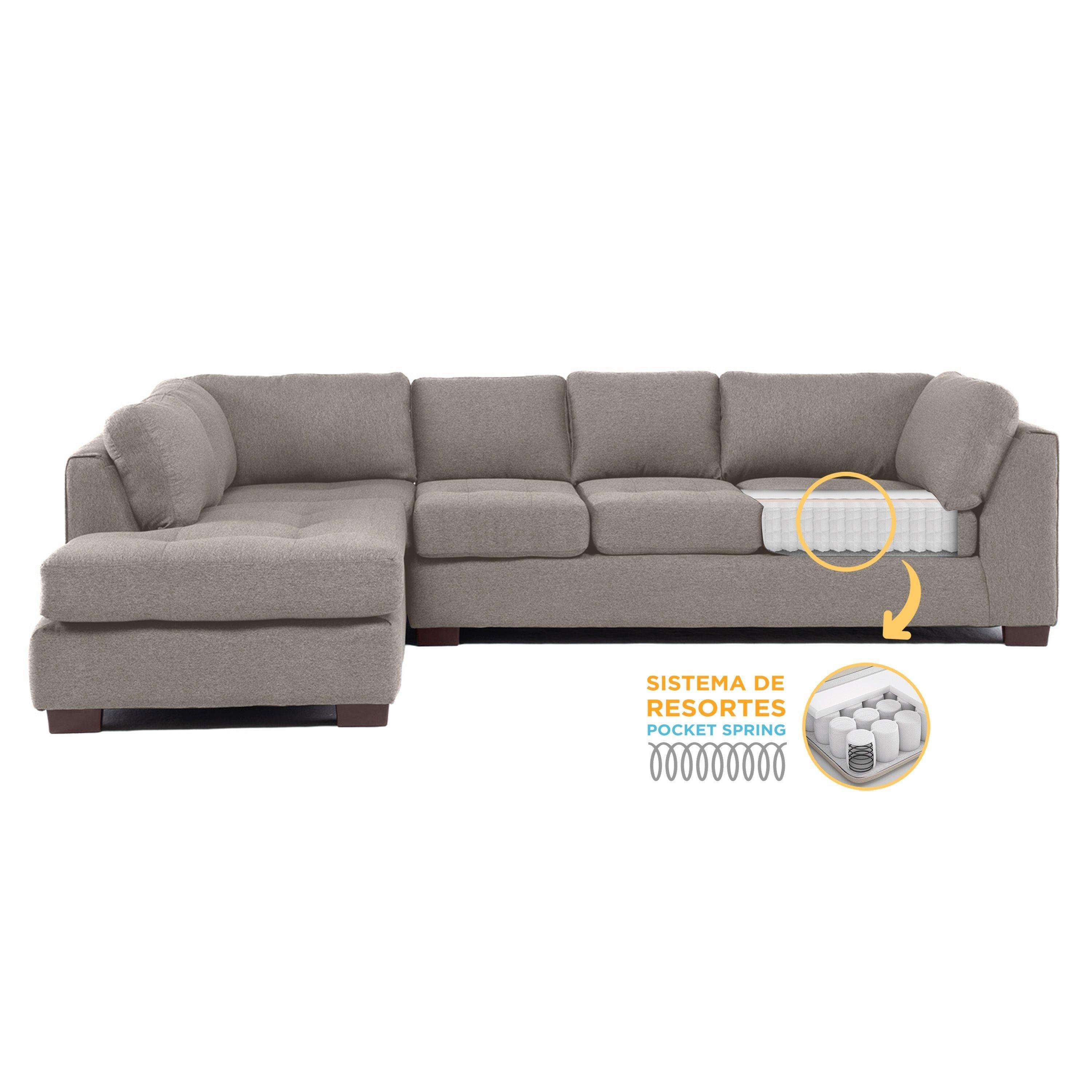 Sofa Seccional Londres 6 Cuerpos Lino Crema Izquierdo Resortes-2
