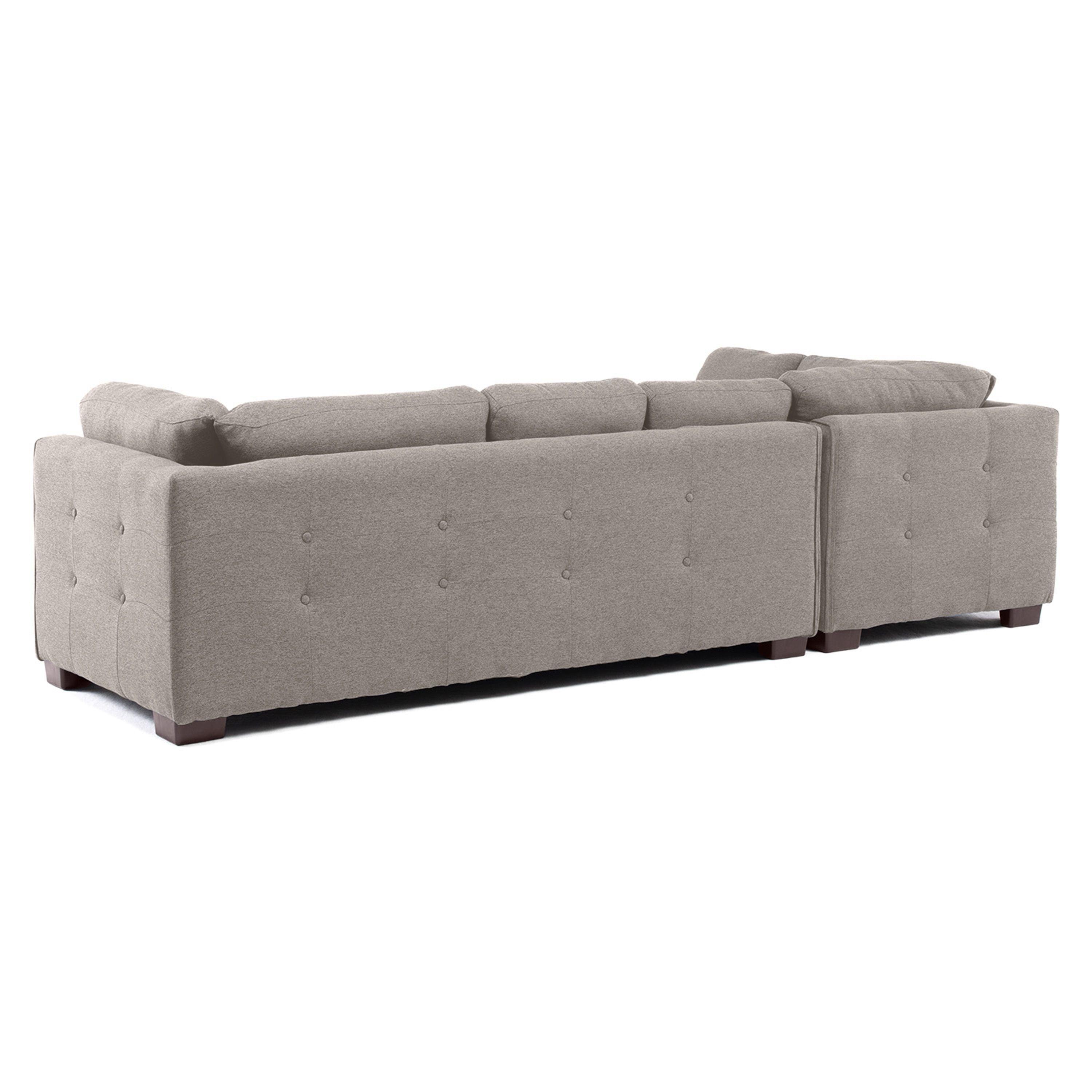 Sofa Seccional Londres 6 Cuerpos Lino Crema Izquierdo Resortes-4