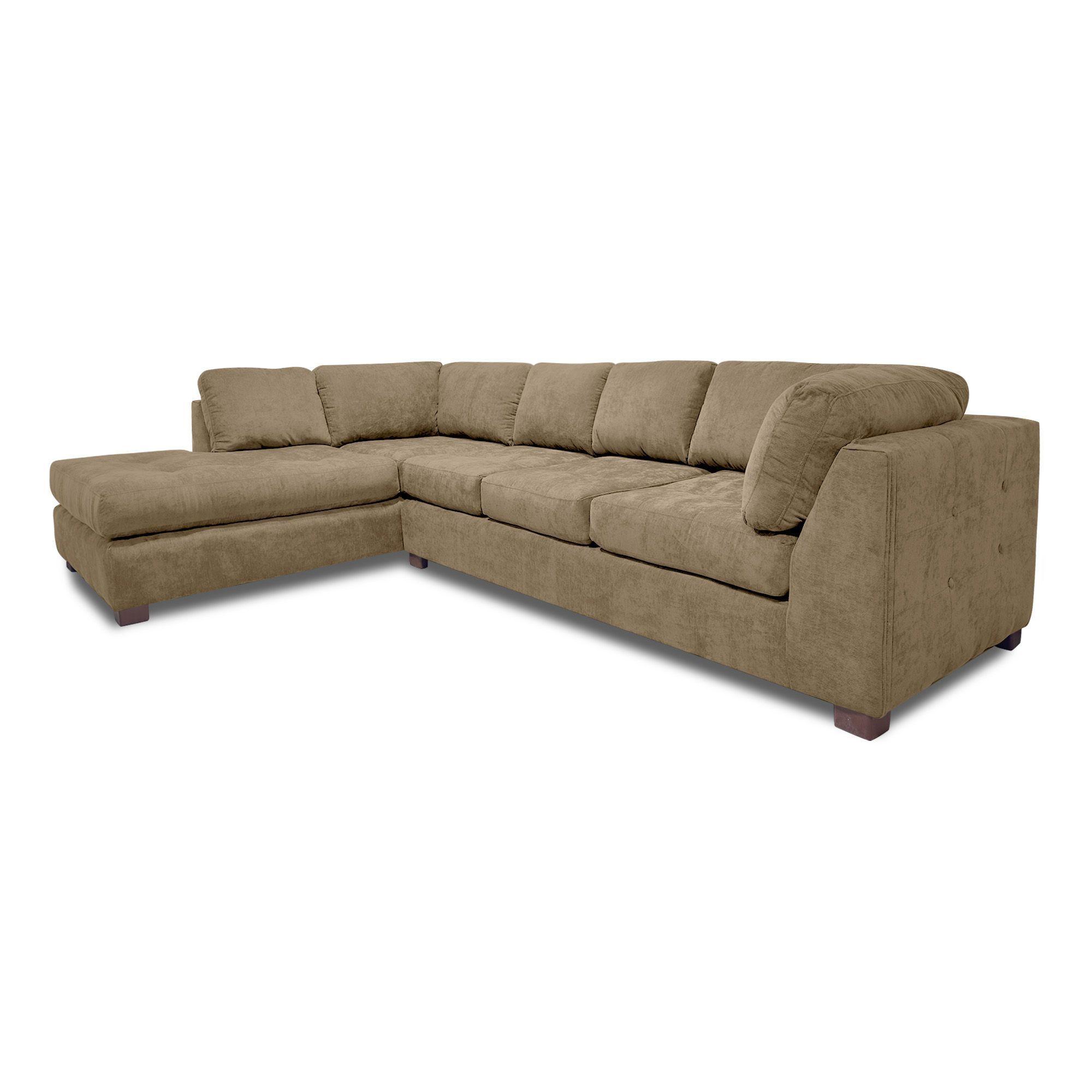 Sofa Seccional Londres 6 Cuerpos Chenille Choco Crema Izquierdo Resortes-3