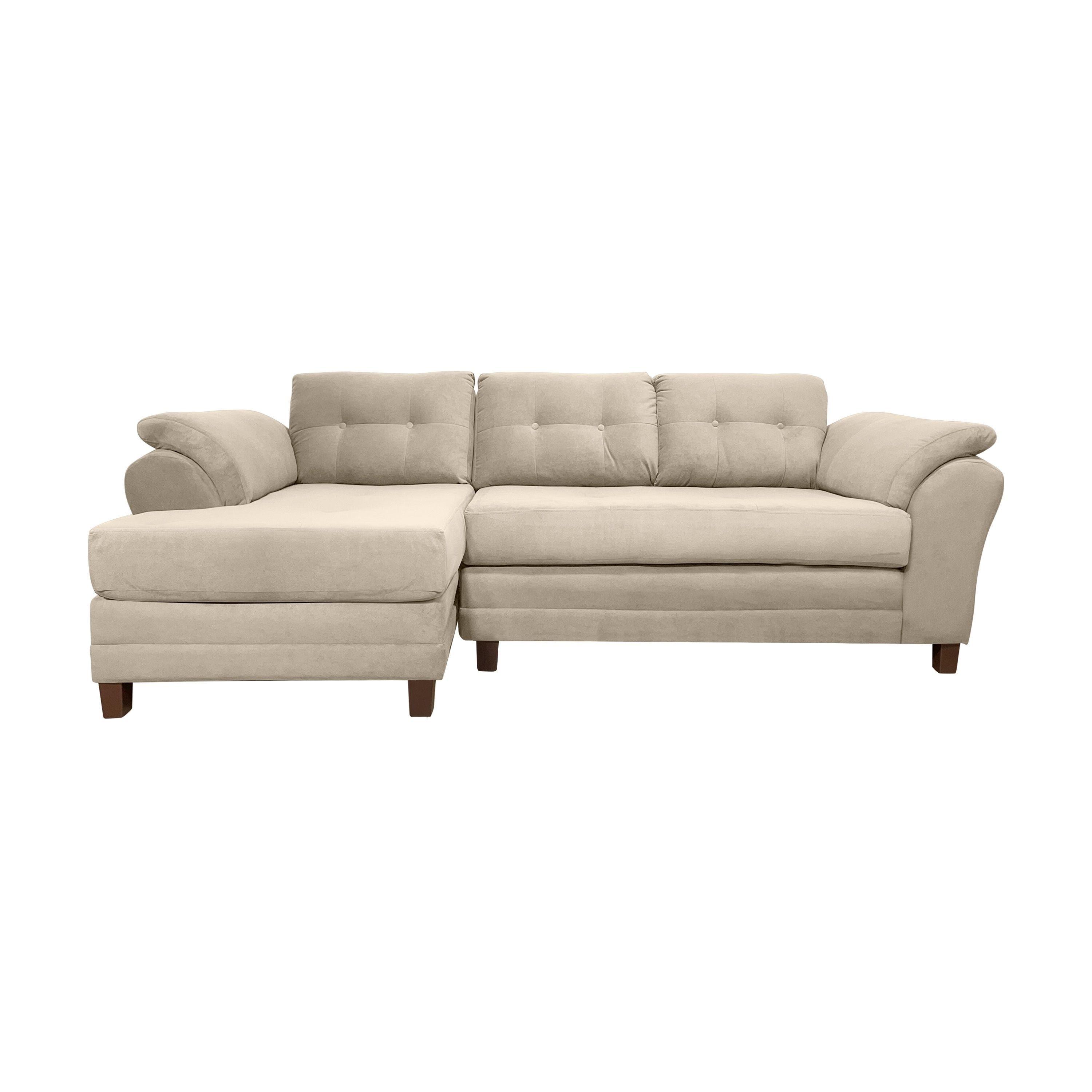Sofa Seccional Samy 4 Cuerpos Beige Izquierdo Resorte-1