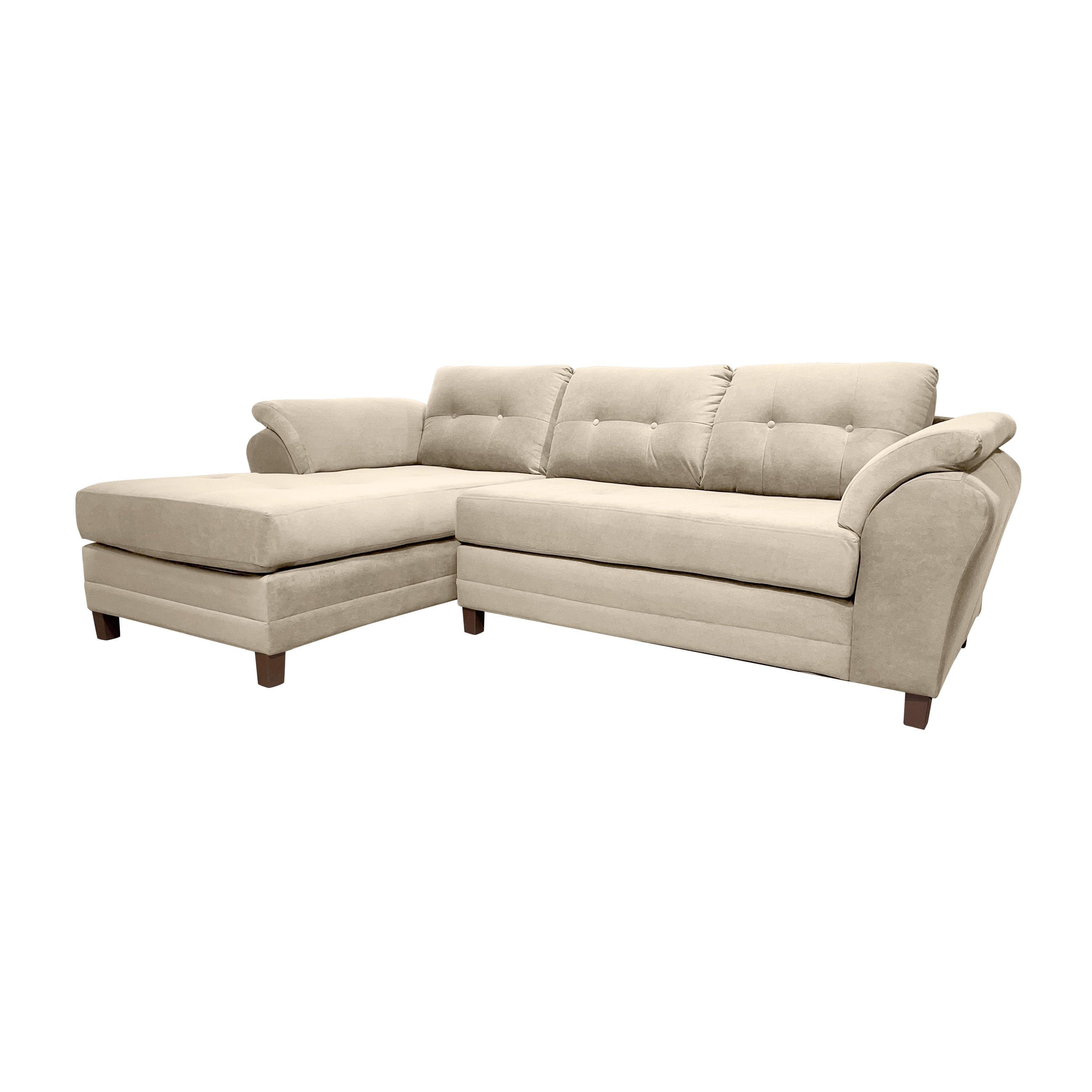 Sofa Seccional Samy 4 Cuerpos Beige Izquierdo Resorte-3
