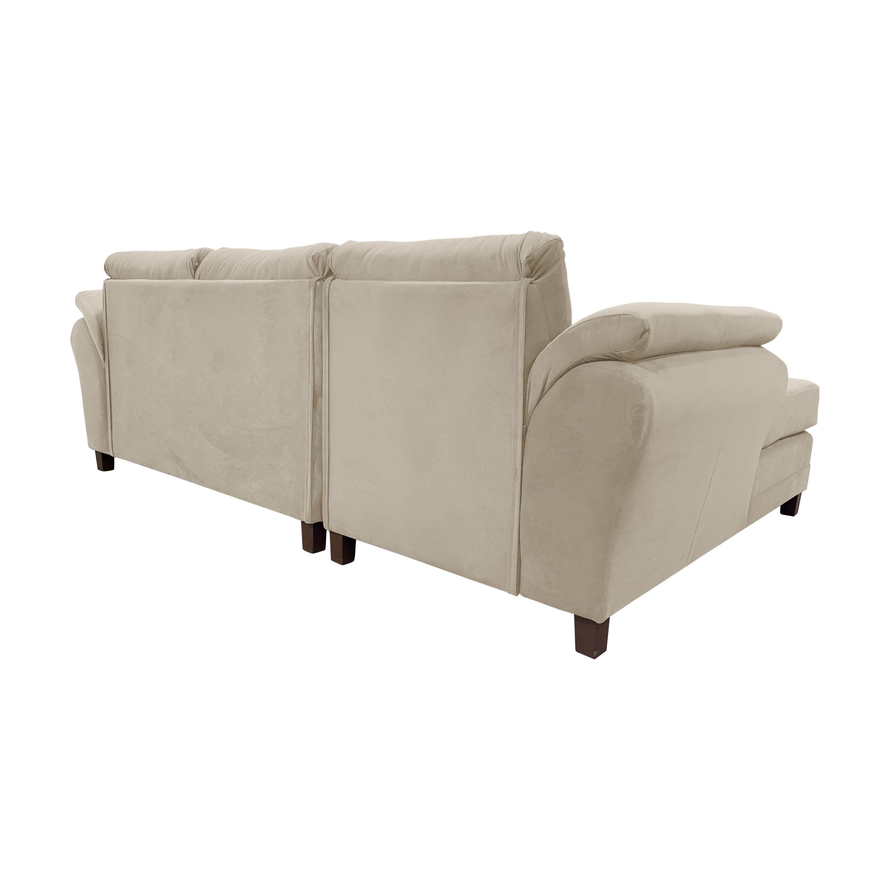 Sofa Seccional Samy 4 Cuerpos Beige Izquierdo Resorte-5