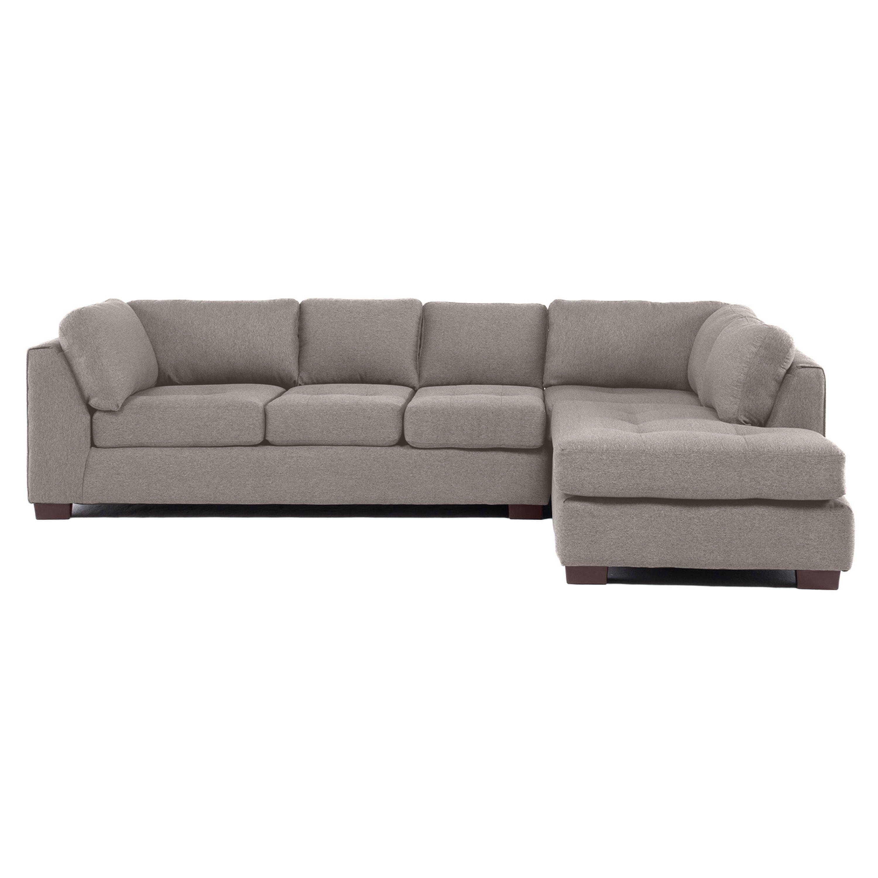 Sofa Seccional Londres 6 Cuerpos Lino Crema Derecho Resortes-1
