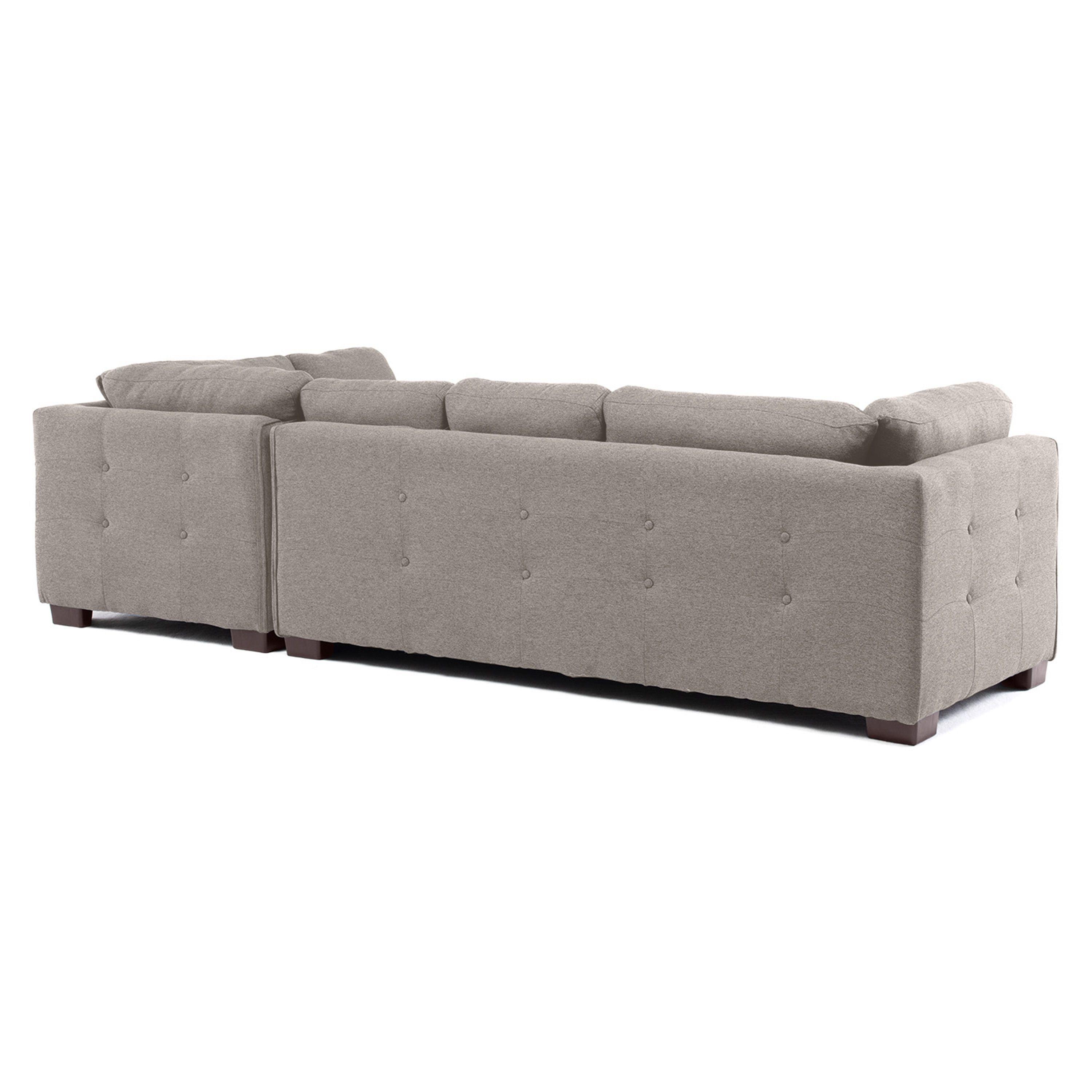 Sofa Seccional Londres 6 Cuerpos Lino Crema Derecho Resortes-6