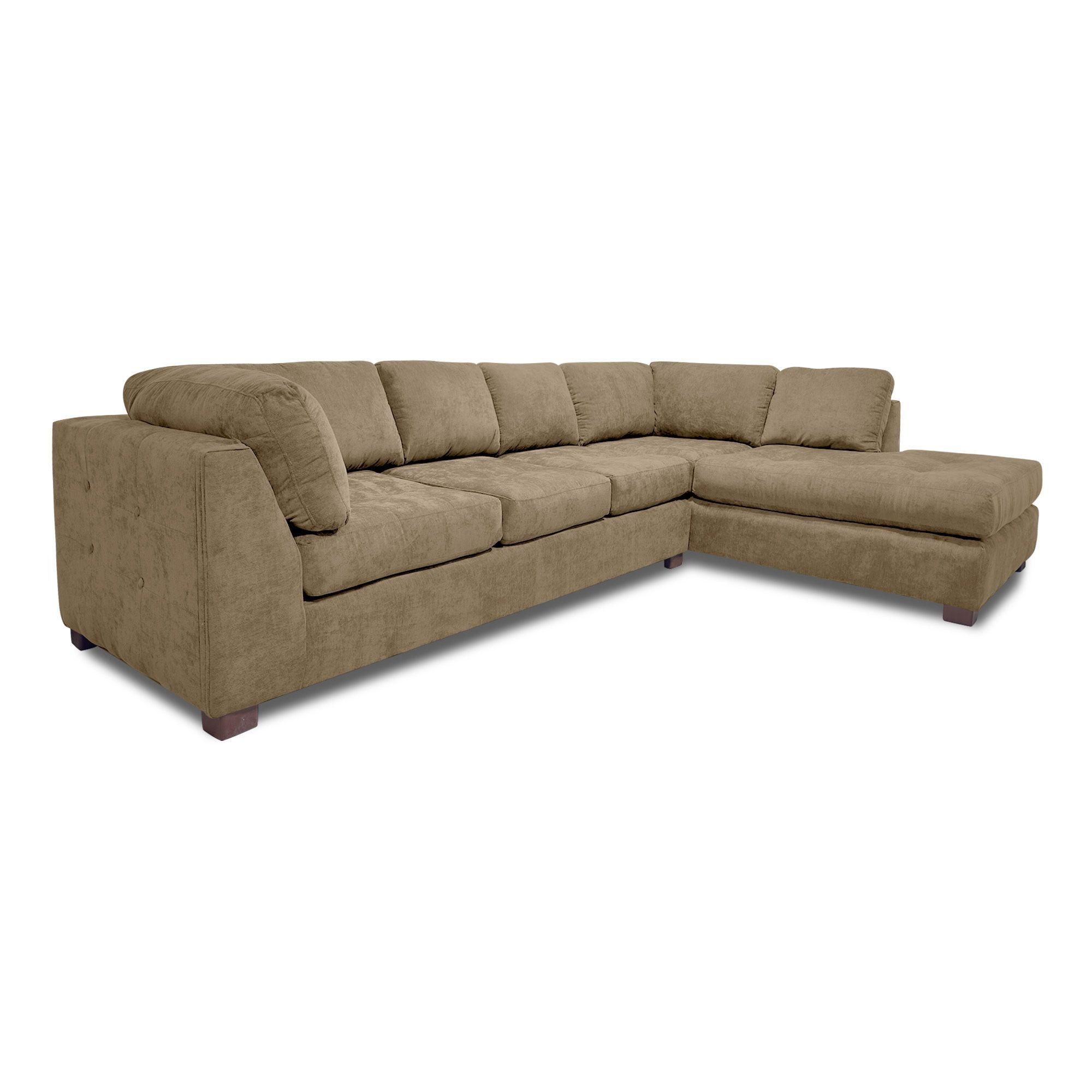 Sofa Seccional Londres 6 Cuerpos Chenille Crema Derecho Resortes-3