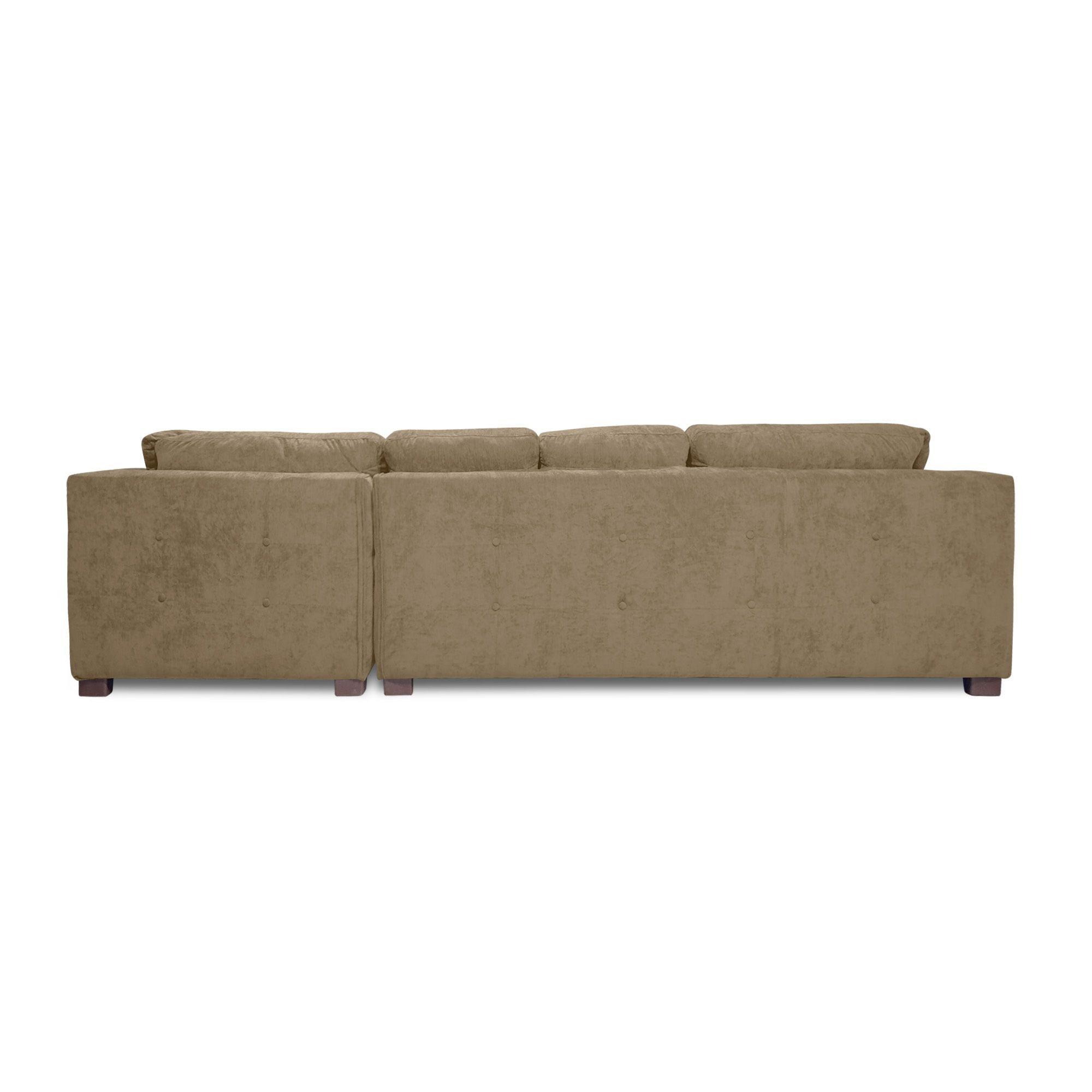 Sofa Seccional Londres 6 Cuerpos Chenille Crema Derecho Resortes-4