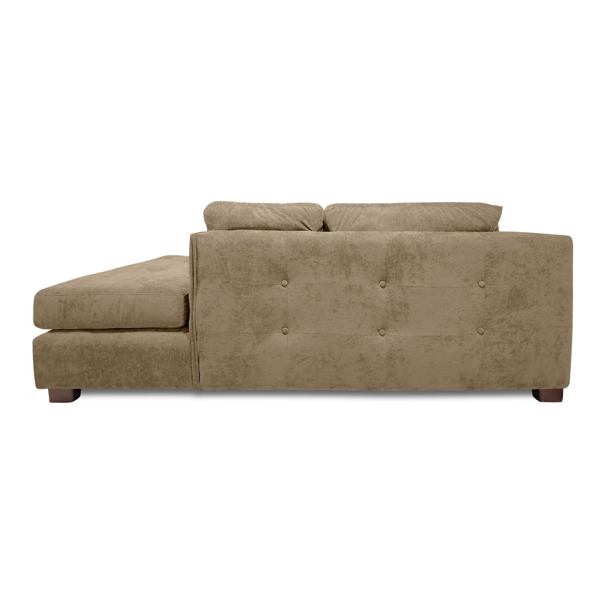 Sofa Seccional Londres 6 Cuerpos Chenille Crema Derecho Resortes-5