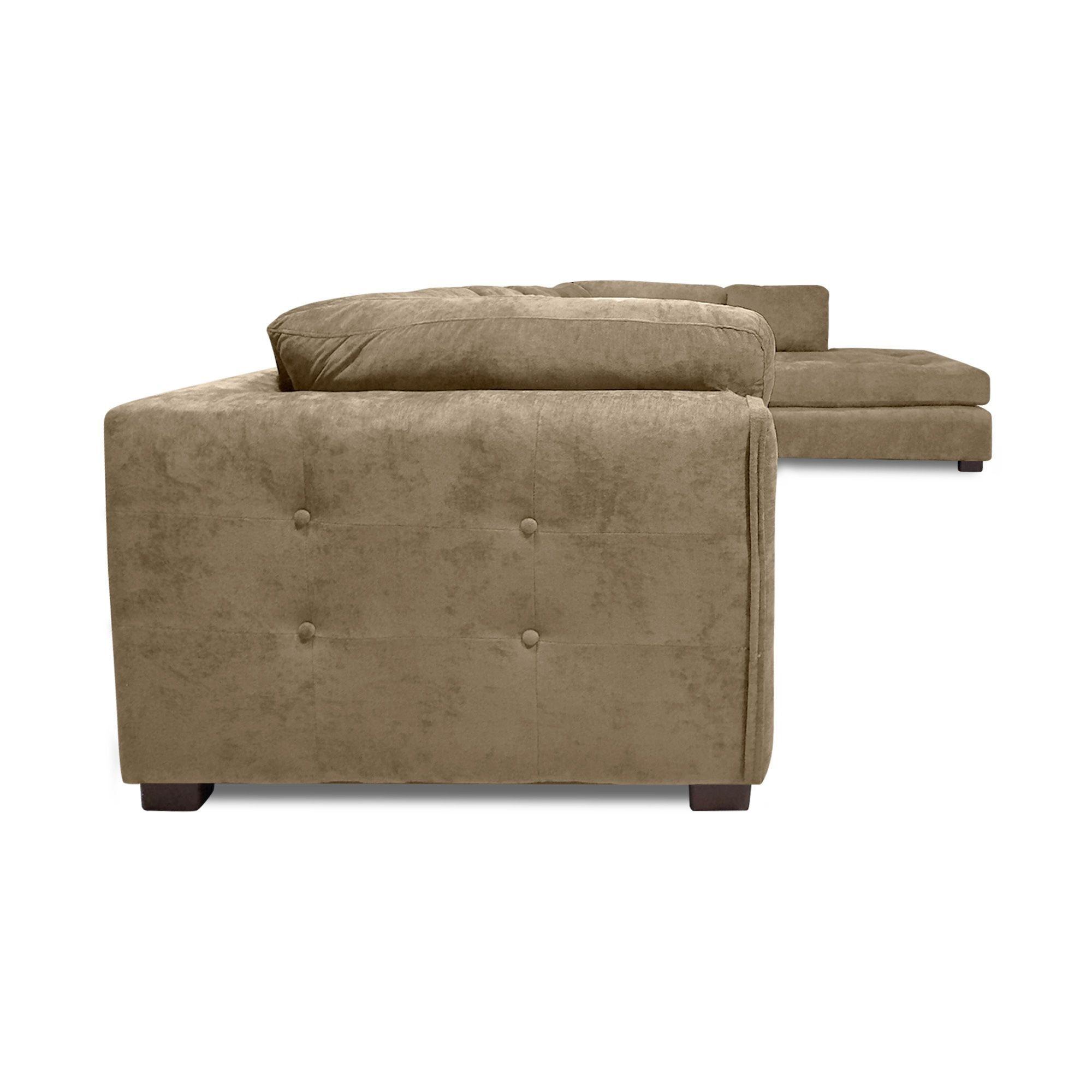Sofa Seccional Londres 6 Cuerpos Chenille Crema Derecho Resortes-6