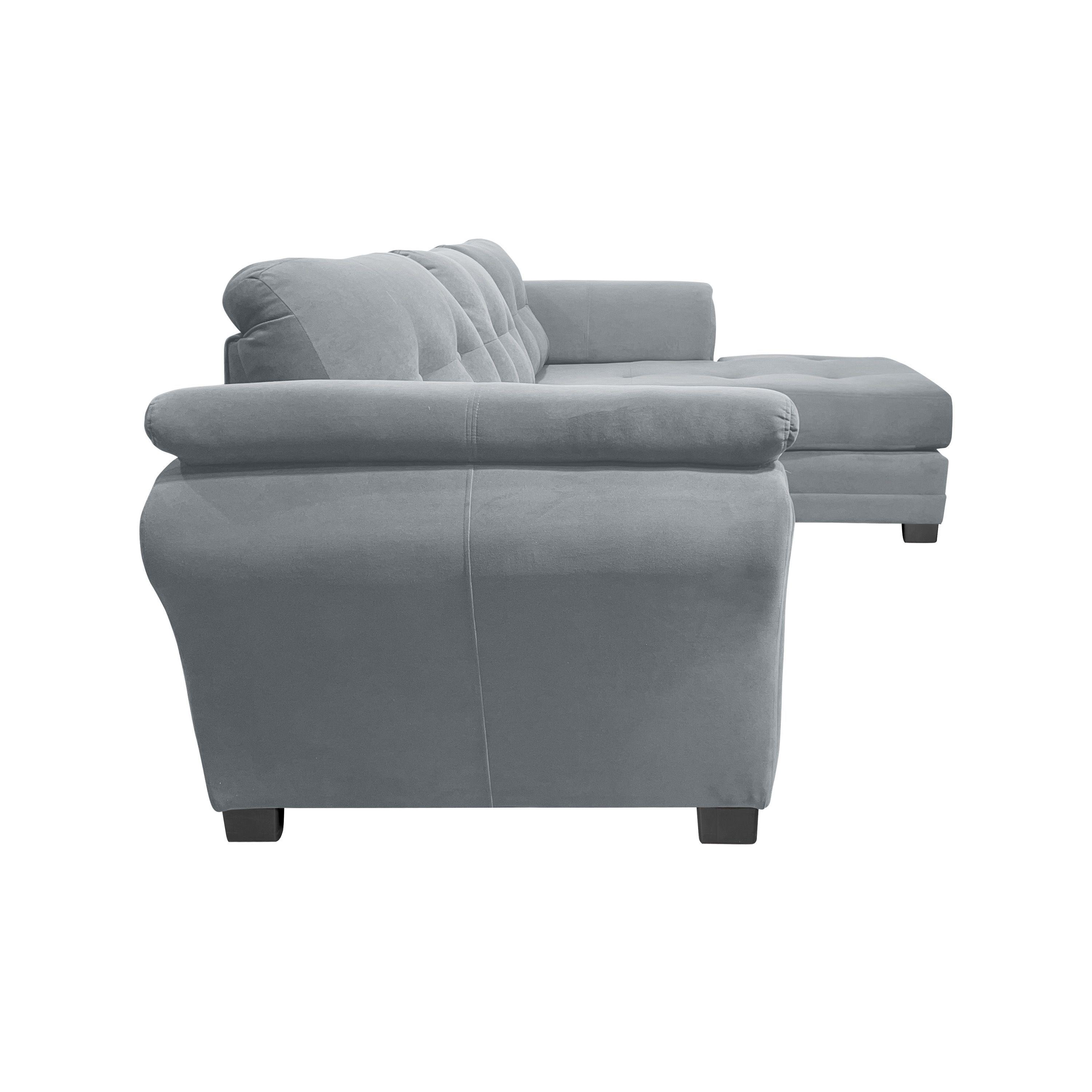 Sofa Seccional Samy 4 Cuerpos gris Derecho Resorte-4