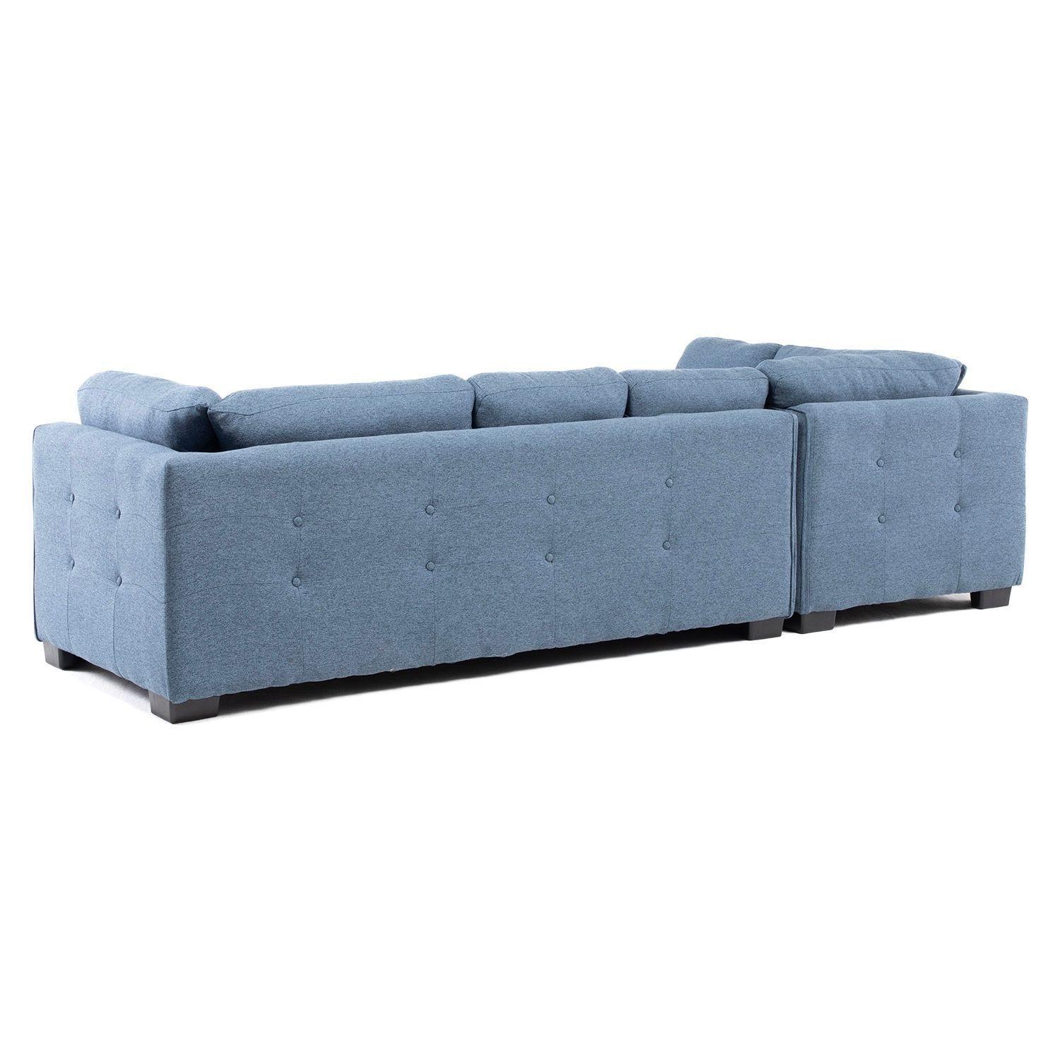 Sofa Seccional Londres 6 Cuerpos Lino Azul Izquierdo Resortes-4