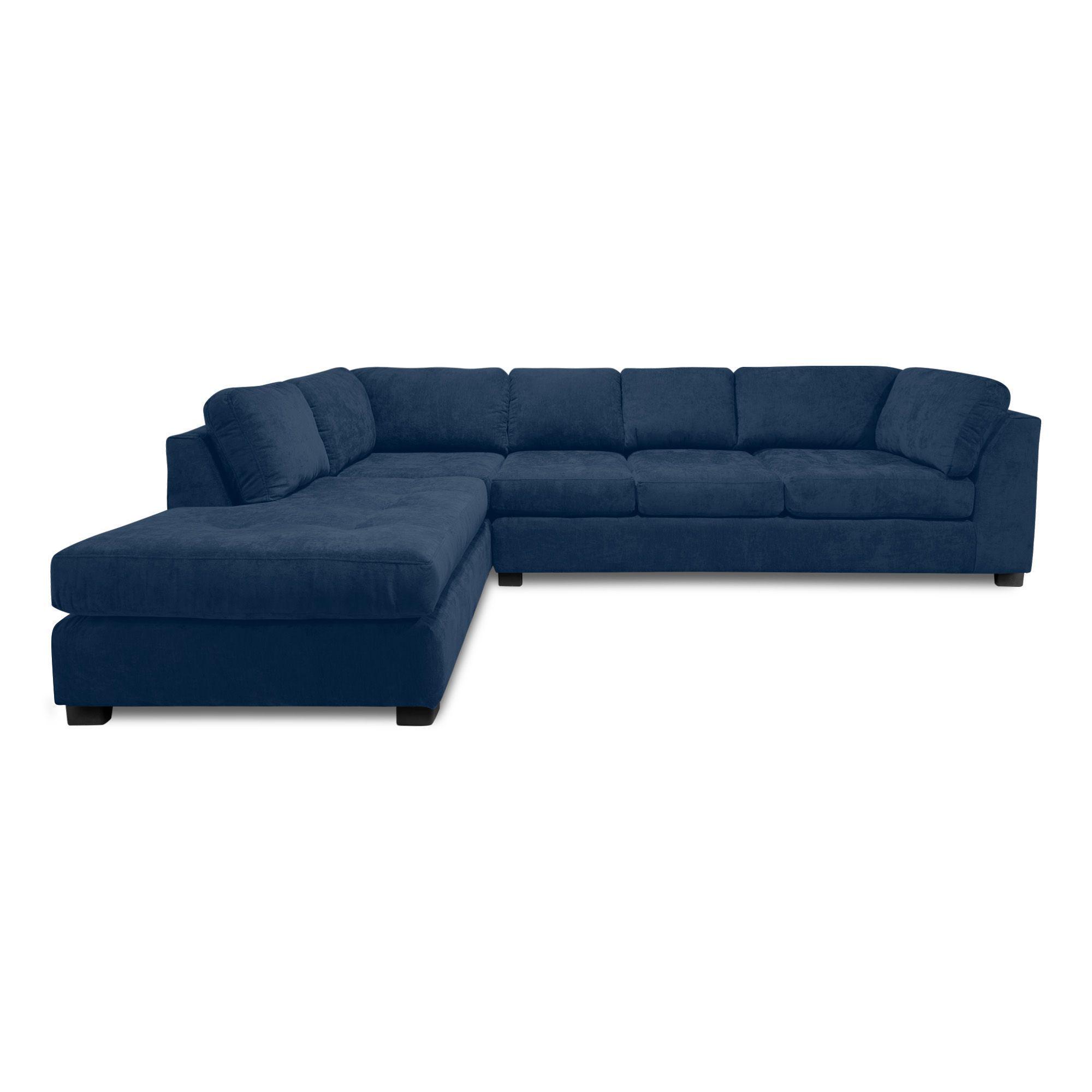 Sofa Seccional Londres 6 Cuerpos Chenille Azul Izquierdo Resortes-2