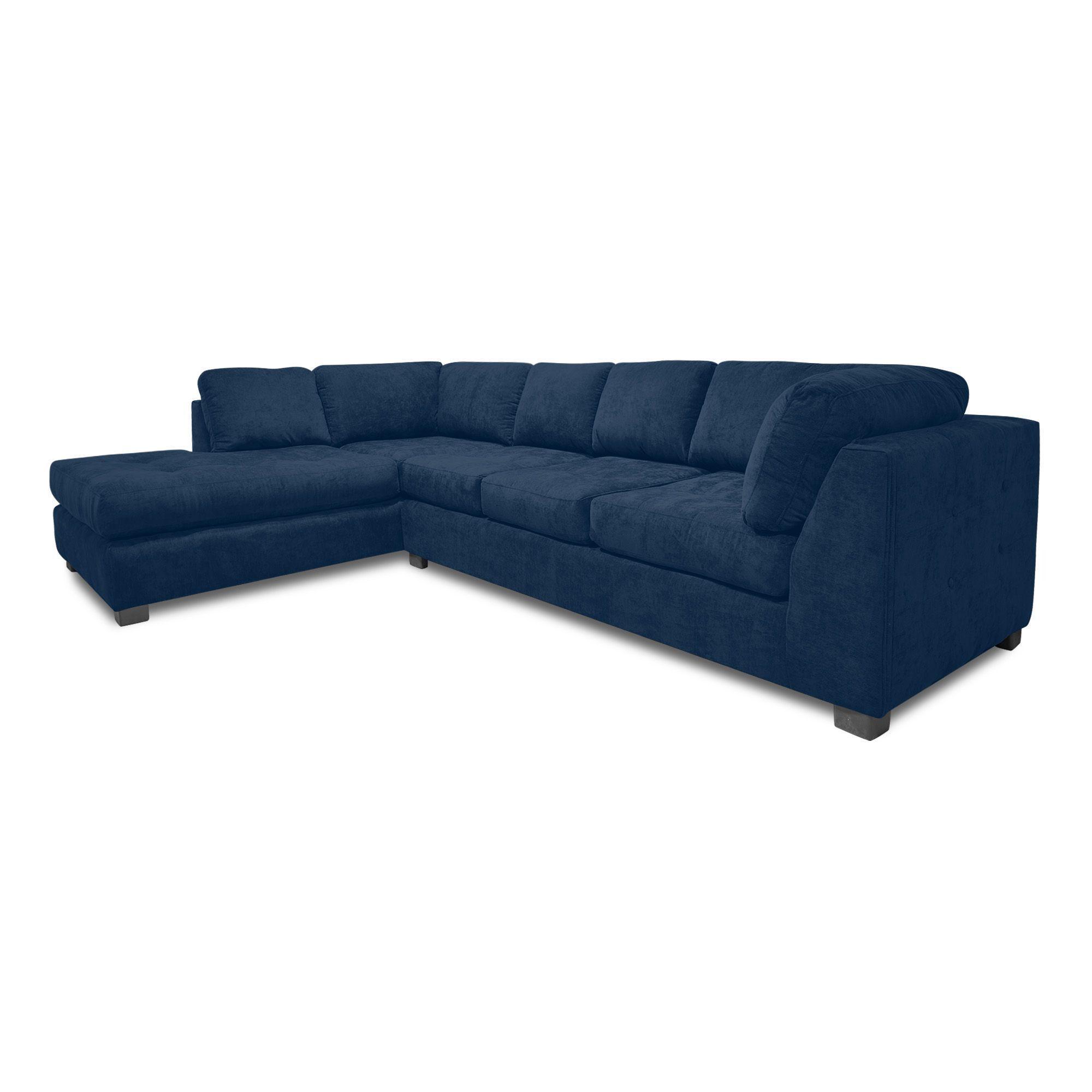 Sofa Seccional Londres 6 Cuerpos Chenille Azul Izquierdo Resortes-3