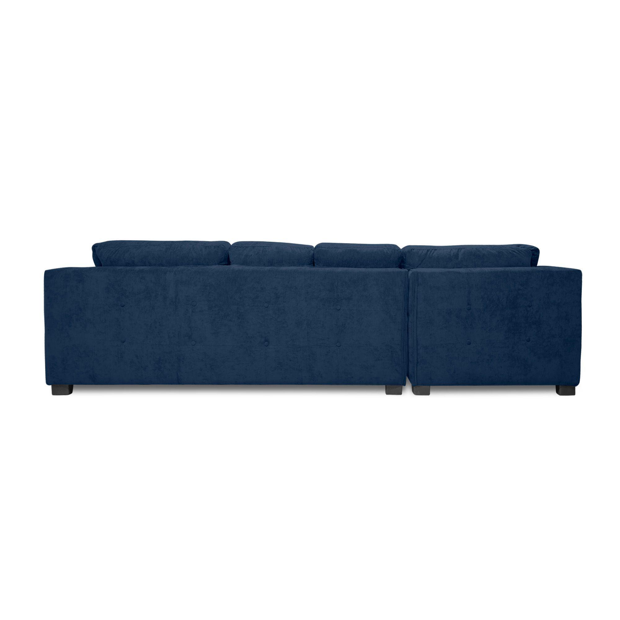 Sofa Seccional Londres 6 Cuerpos Chenille Azul Izquierdo Resortes-4
