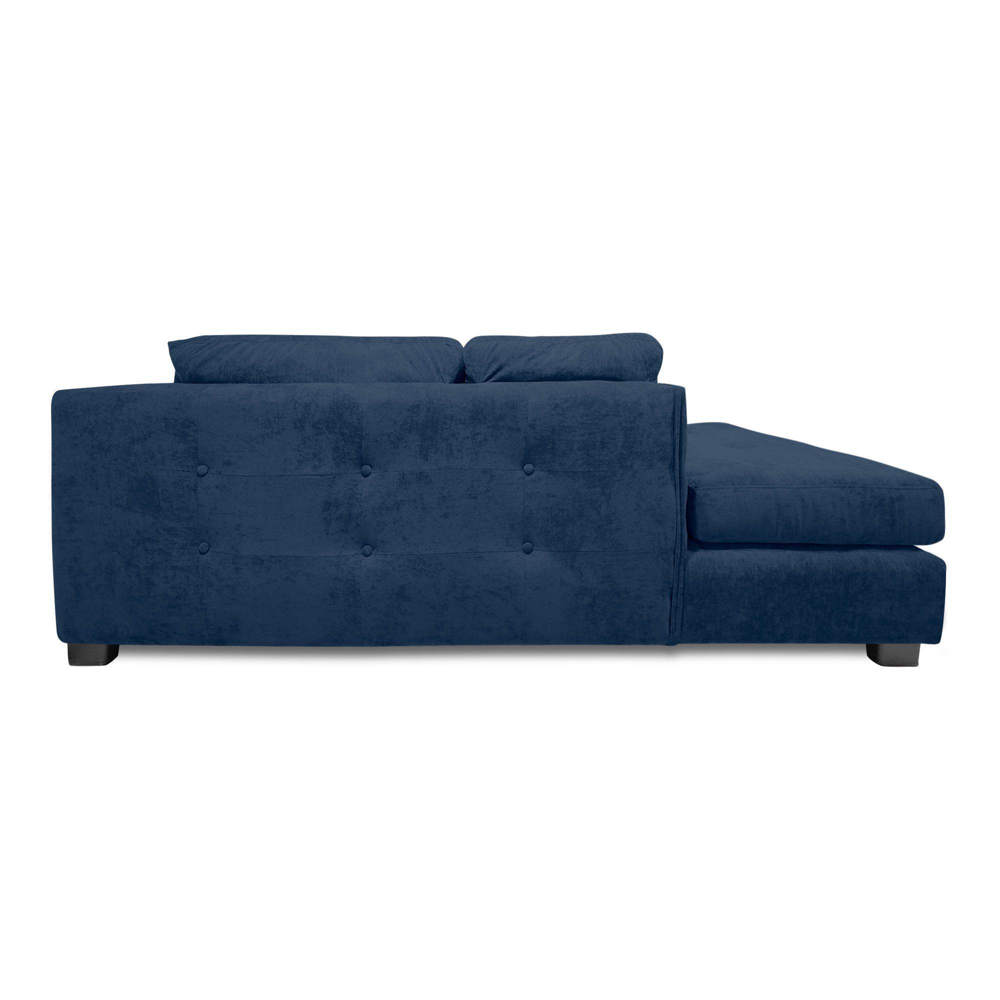 Sofa Seccional Londres 6 Cuerpos Chenille Azul Izquierdo Resortes-5