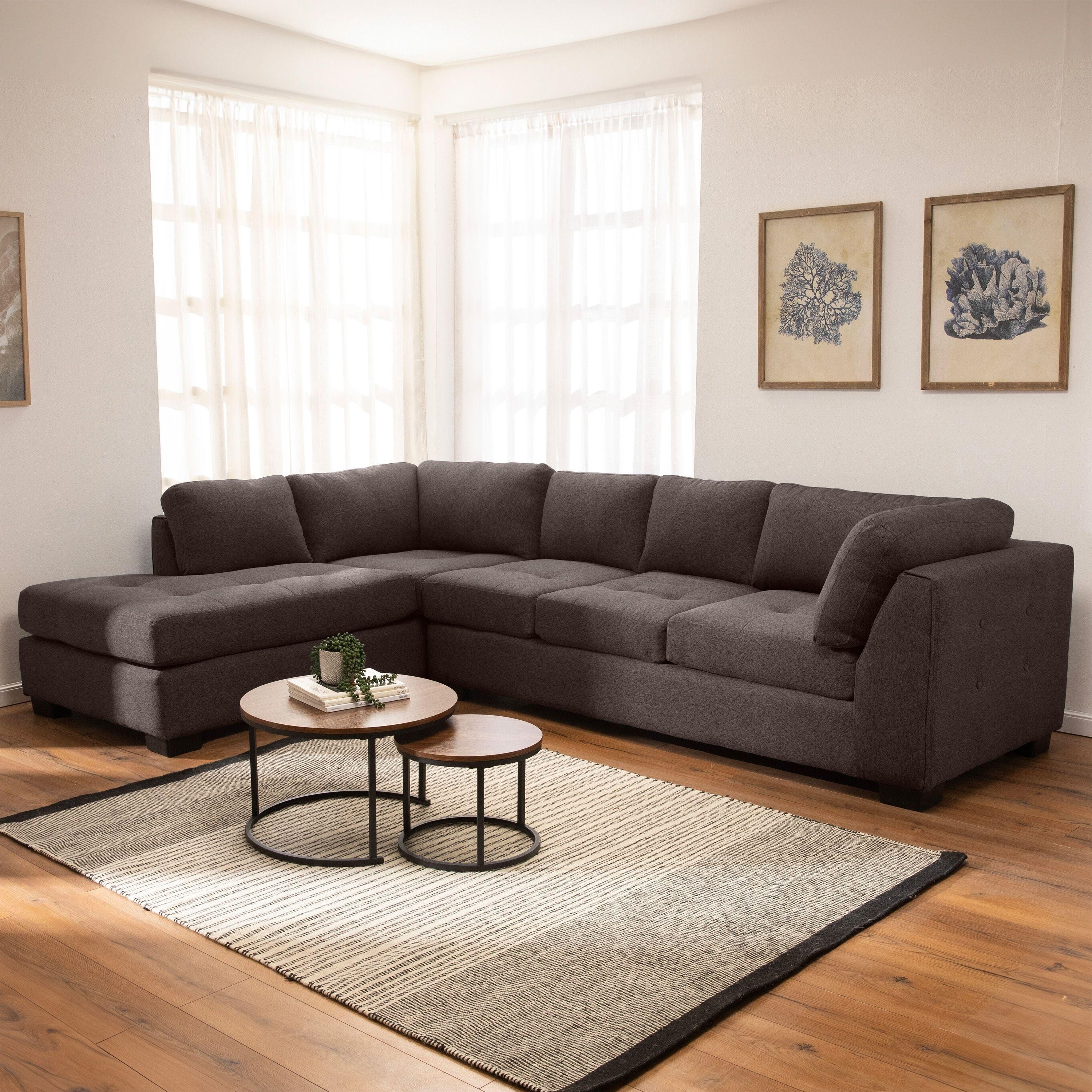 Sofa Seccional Londres 6 Cuerpos Lino Moro Izquierdo Resortes-0
