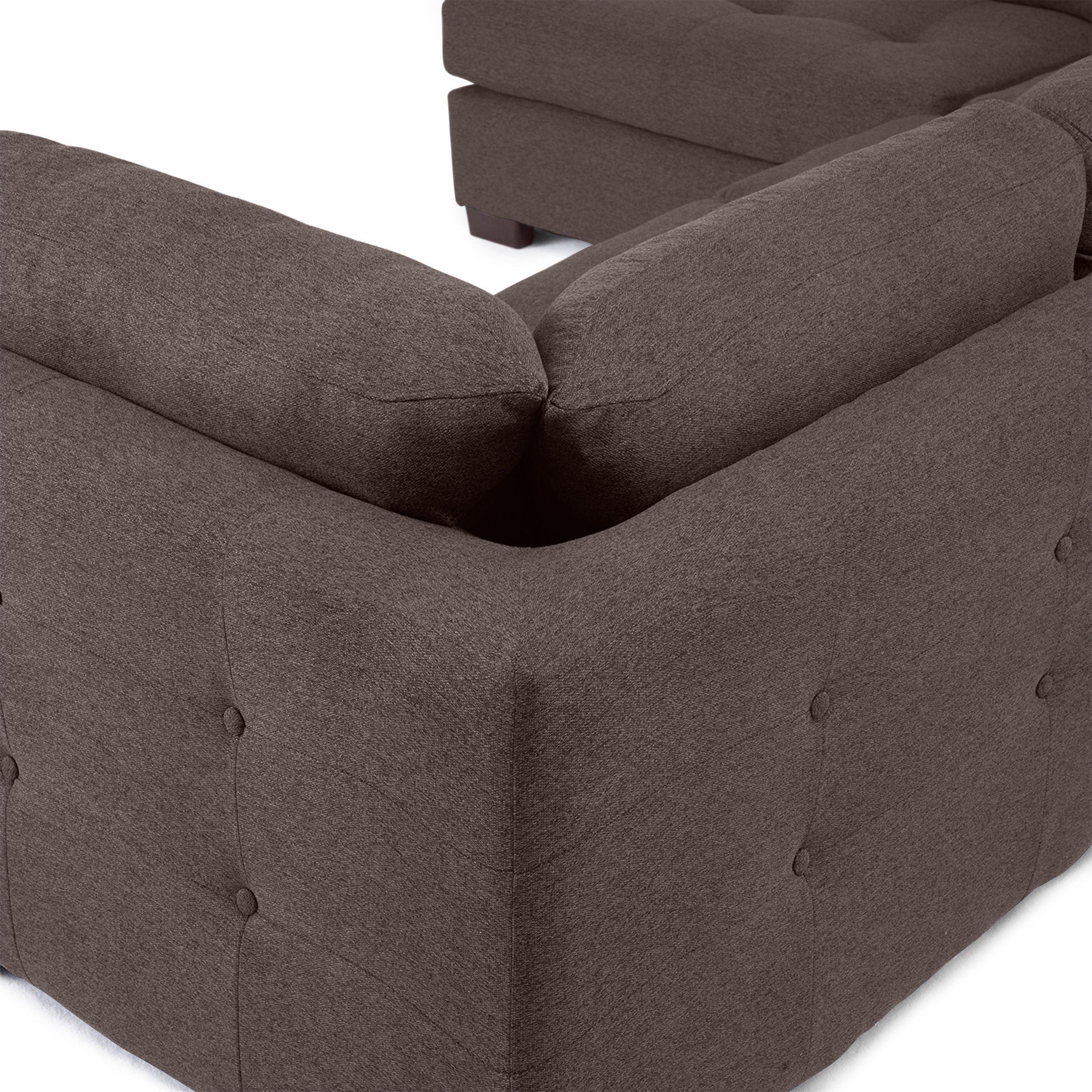 Sofa Seccional Londres 6 Cuerpos Lino Moro Izquierdo Resortes-6