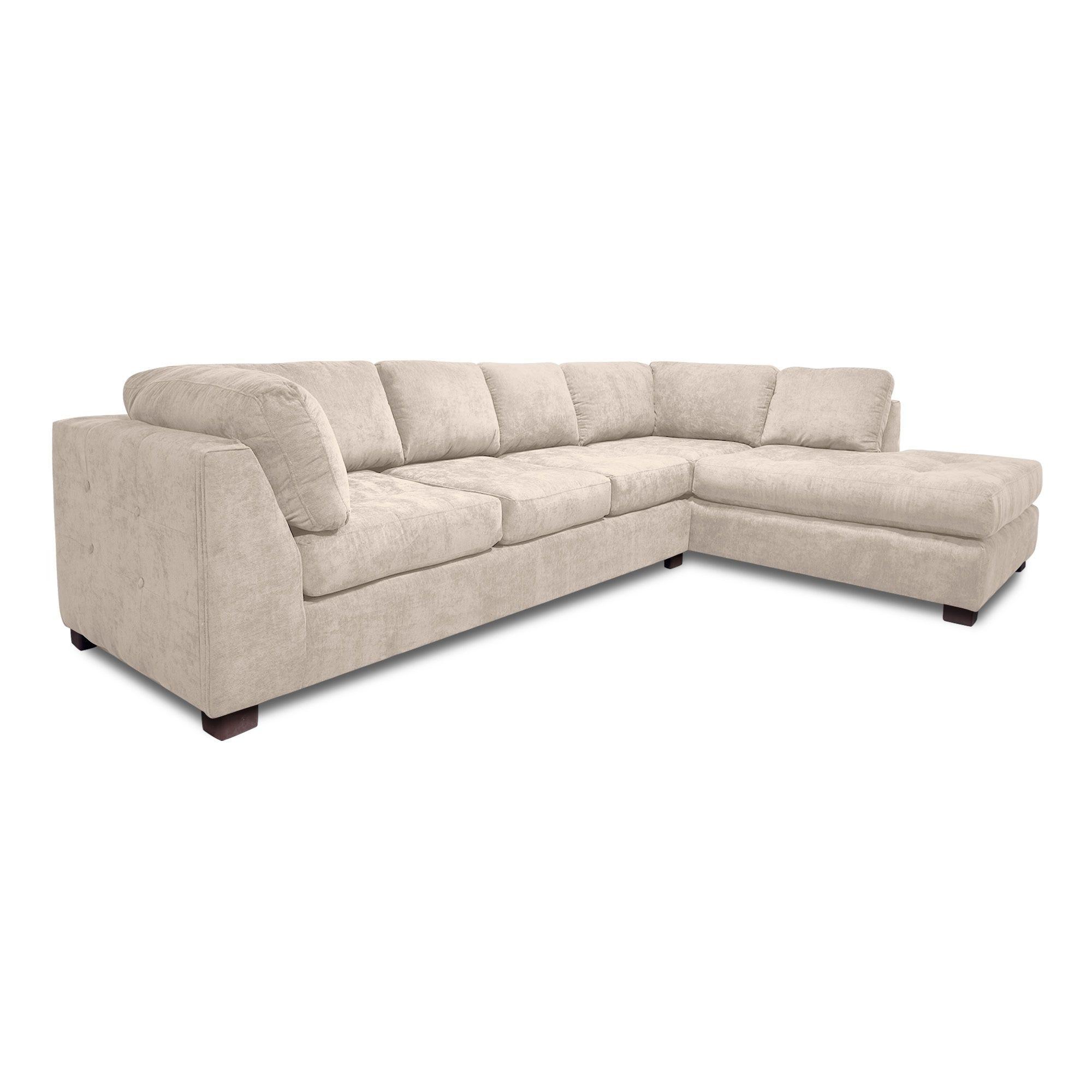 Sofa Seccional Londres 6 Cuerpos Chenille Beige Derecho Resortes-3