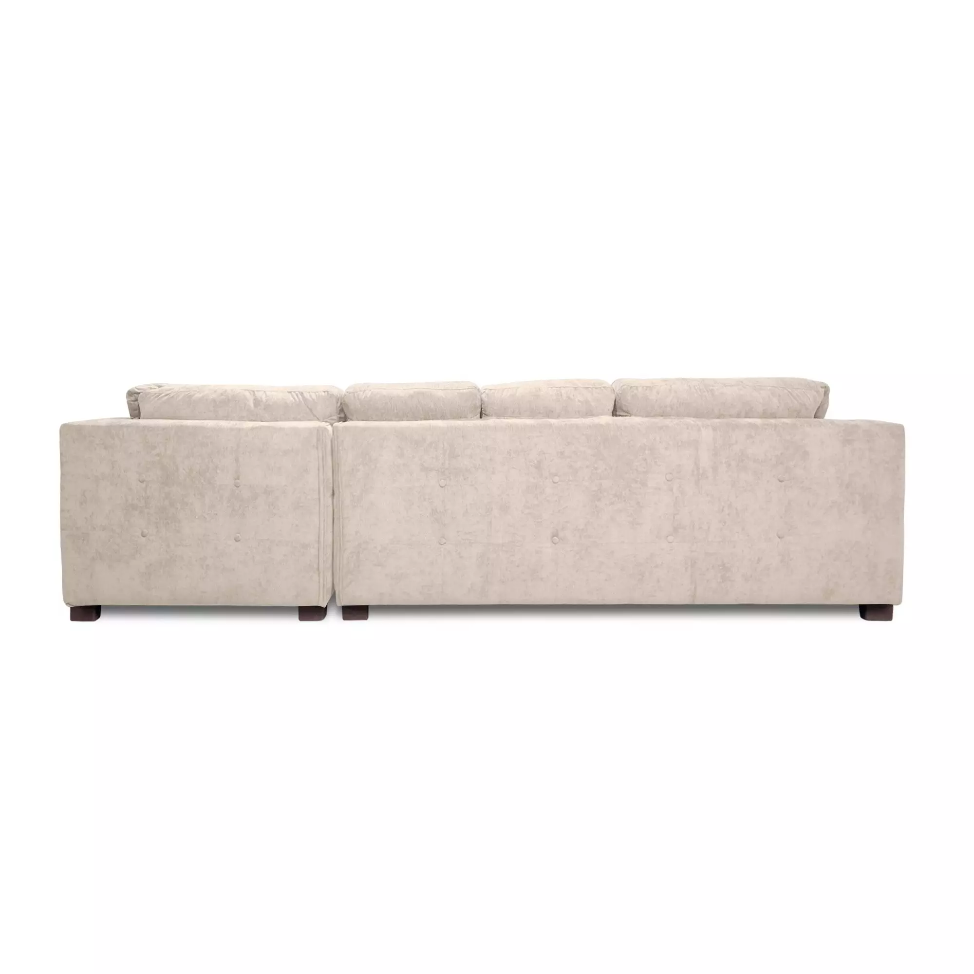 Sofa Seccional Londres 6 Cuerpos Chenille Beige Derecho Resortes-4
