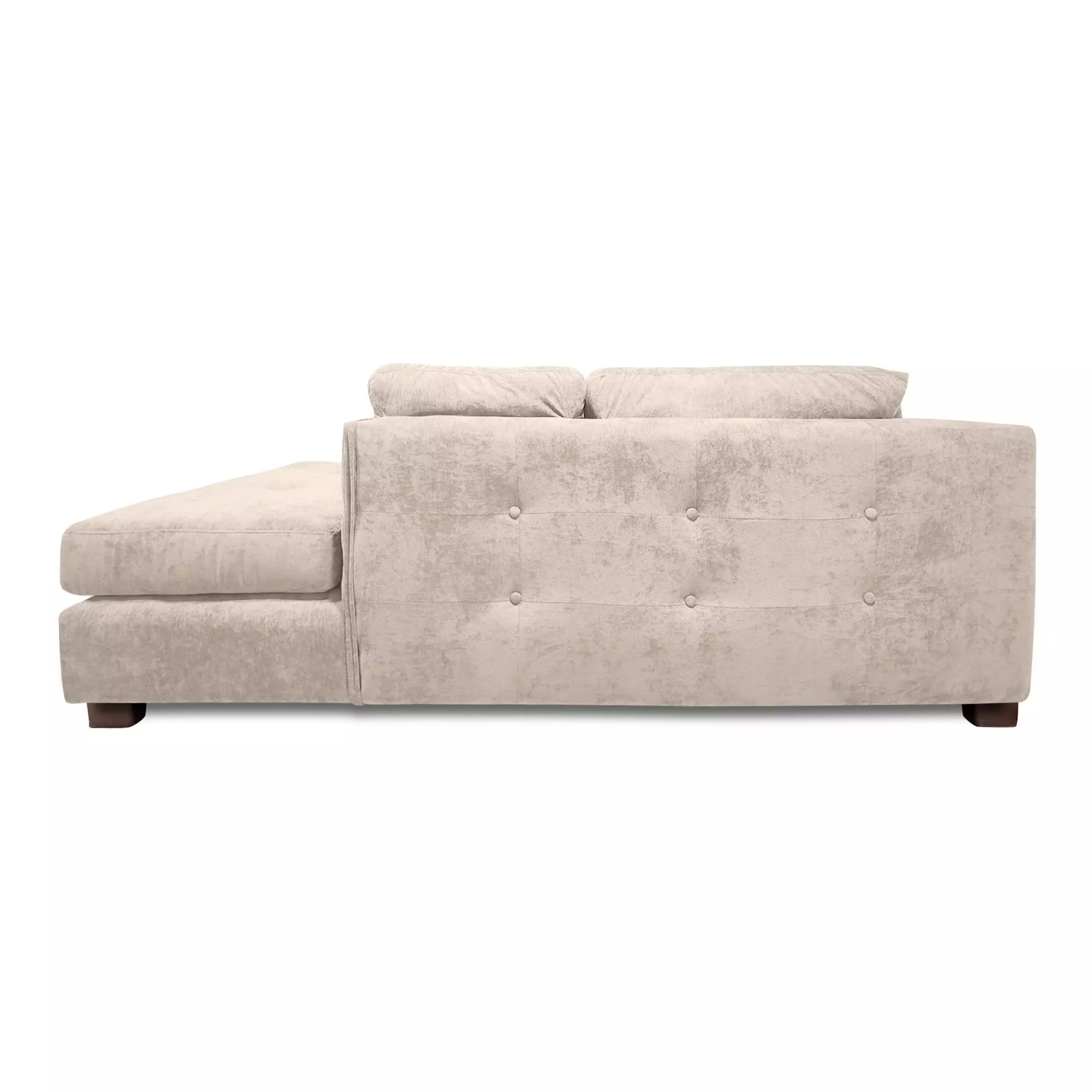 Sofa Seccional Londres 6 Cuerpos Chenille Beige Derecho Resortes-5