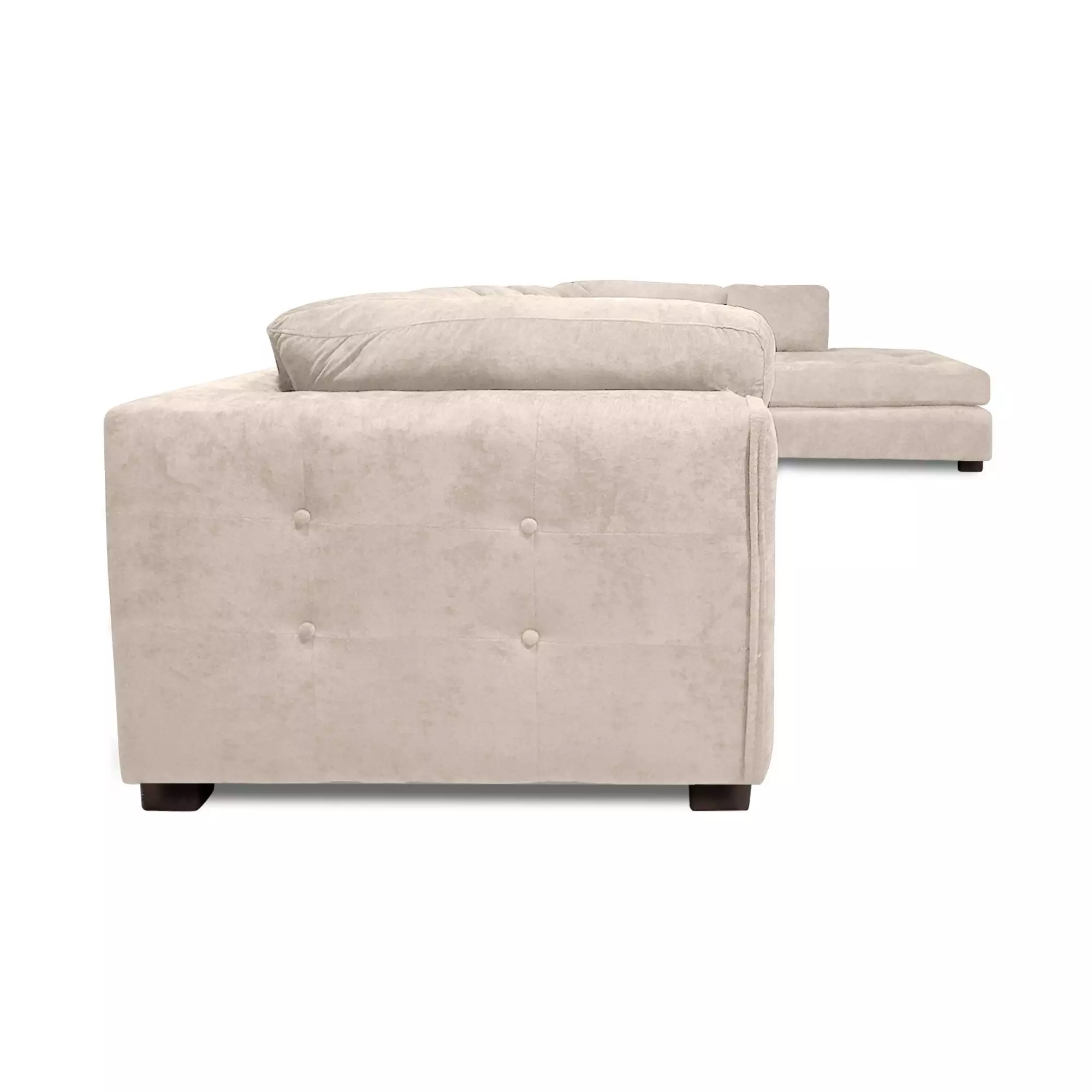 Sofa Seccional Londres 6 Cuerpos Chenille Beige Derecho Resortes-6